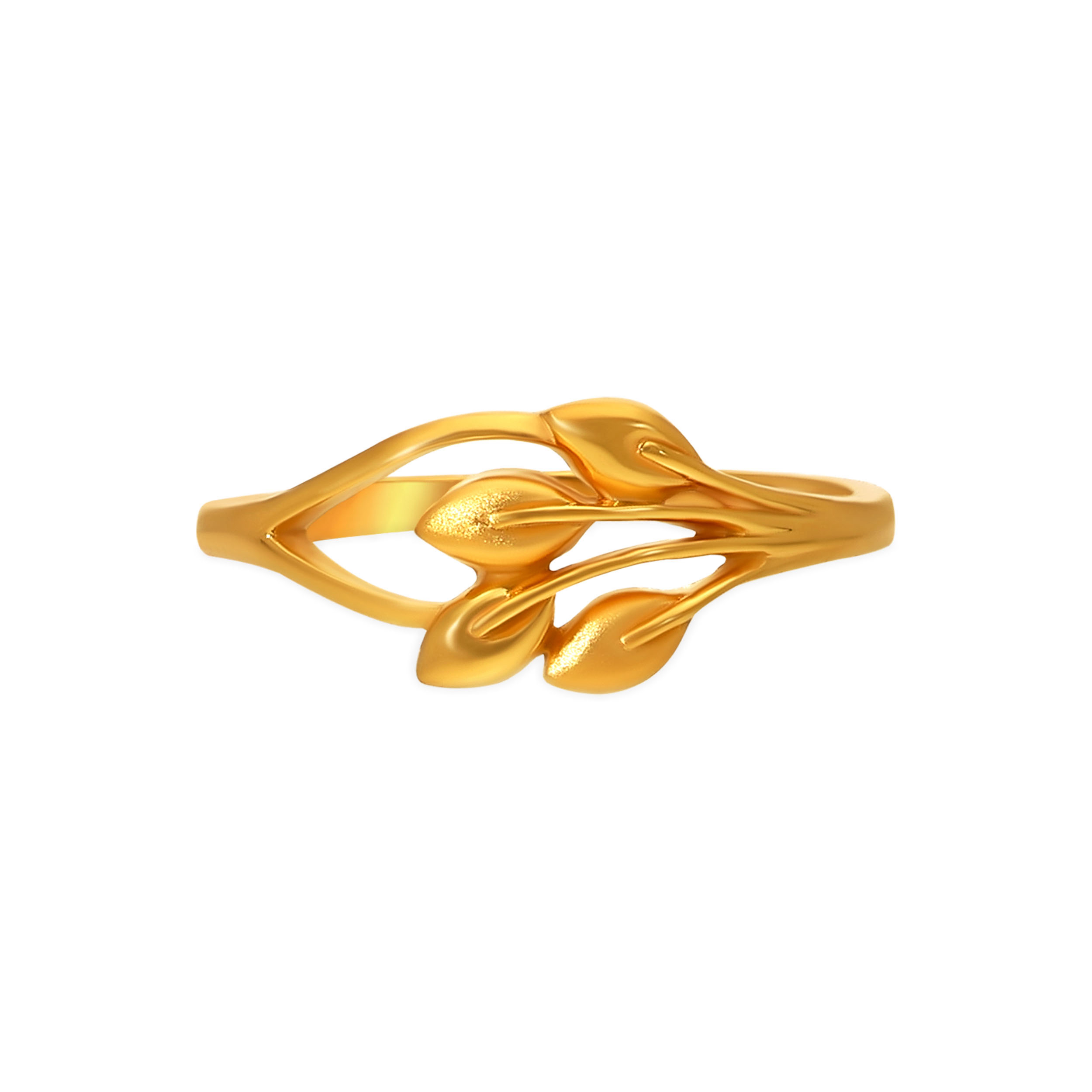 Serene Leaflet Gold Ring
 - Senco Gold and Diamonds