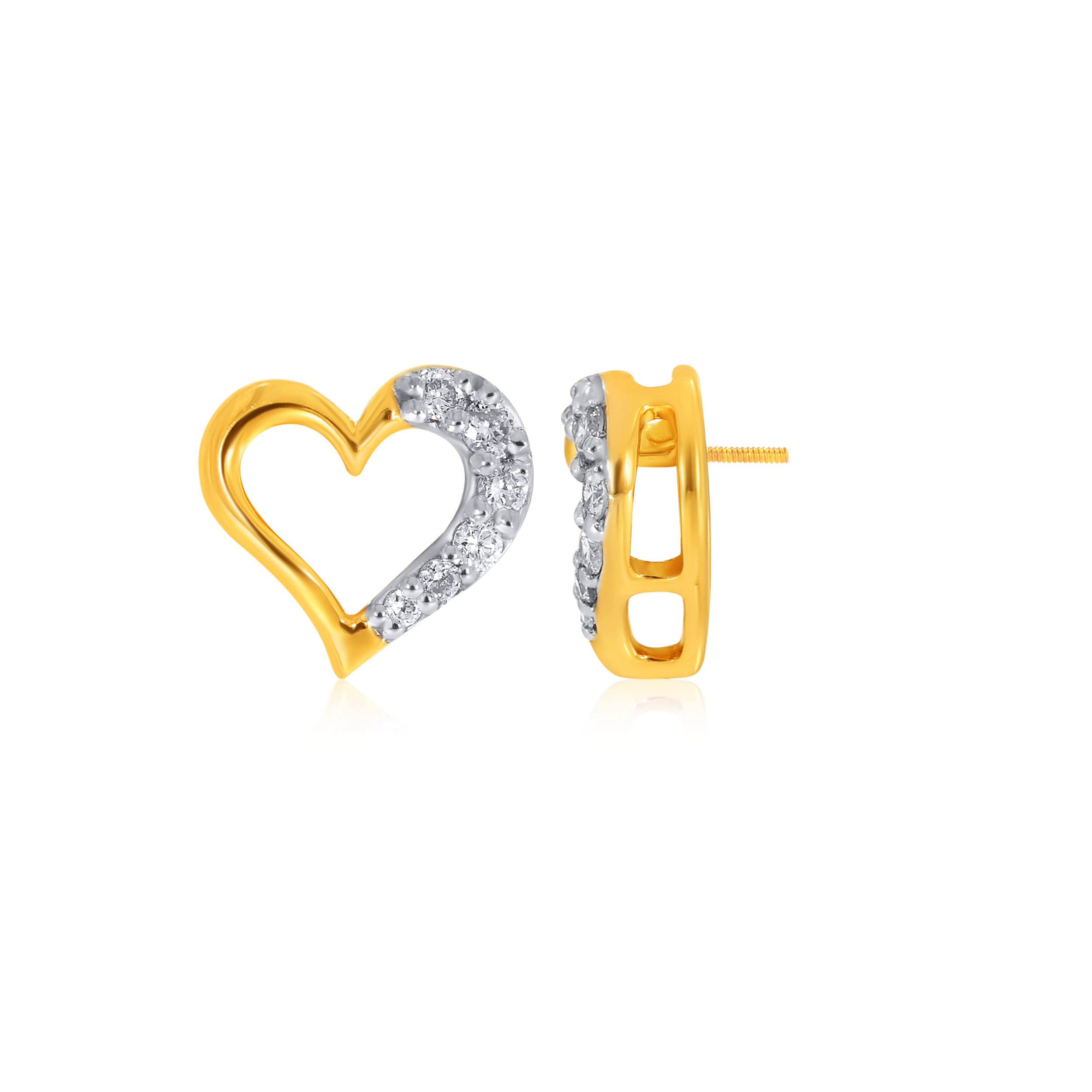 Artistic Sweetheart Diamond Studs - Senco Gold and Diamonds