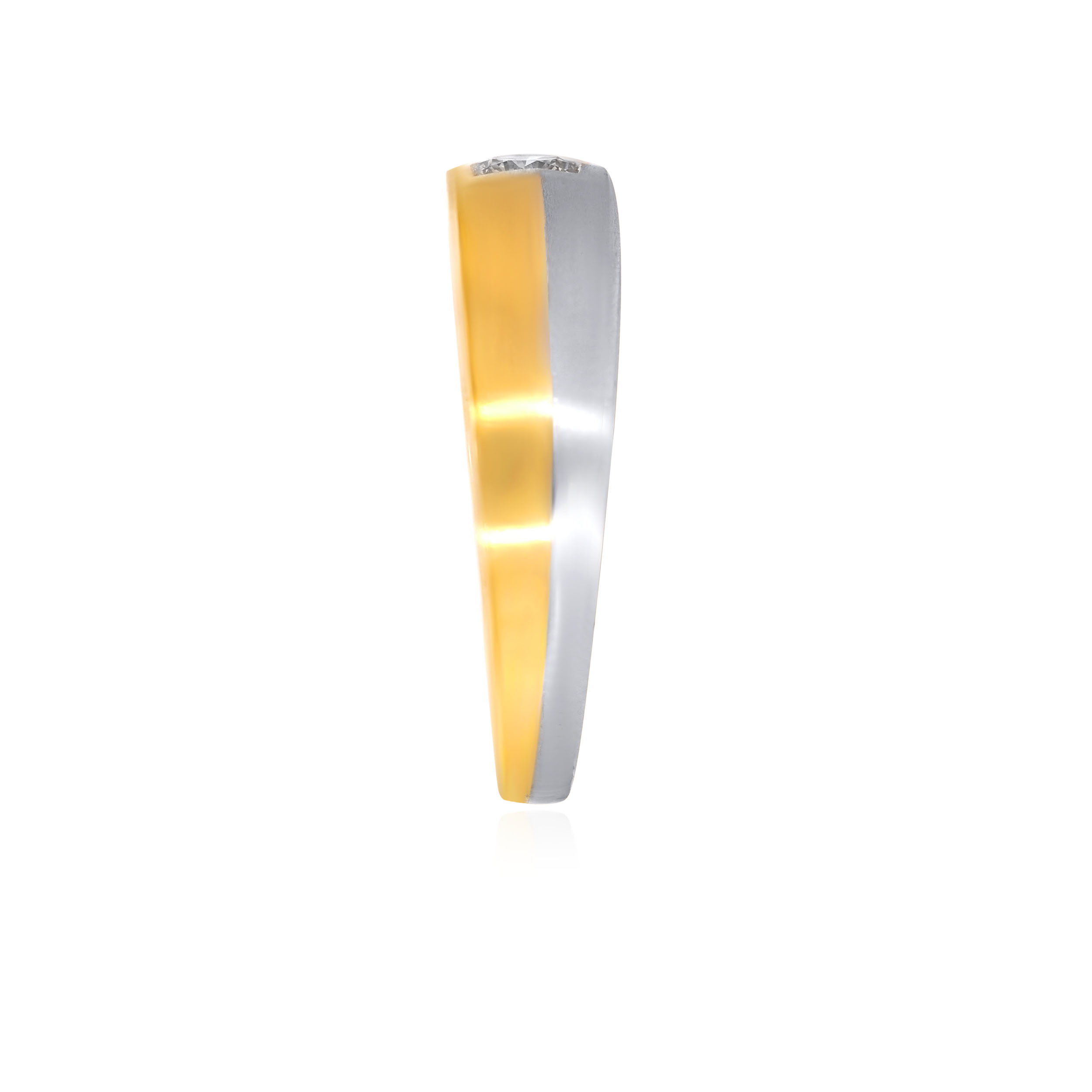 Sparkling Duo Men Solitaire Band Ring - Senco Gold and Diamonds