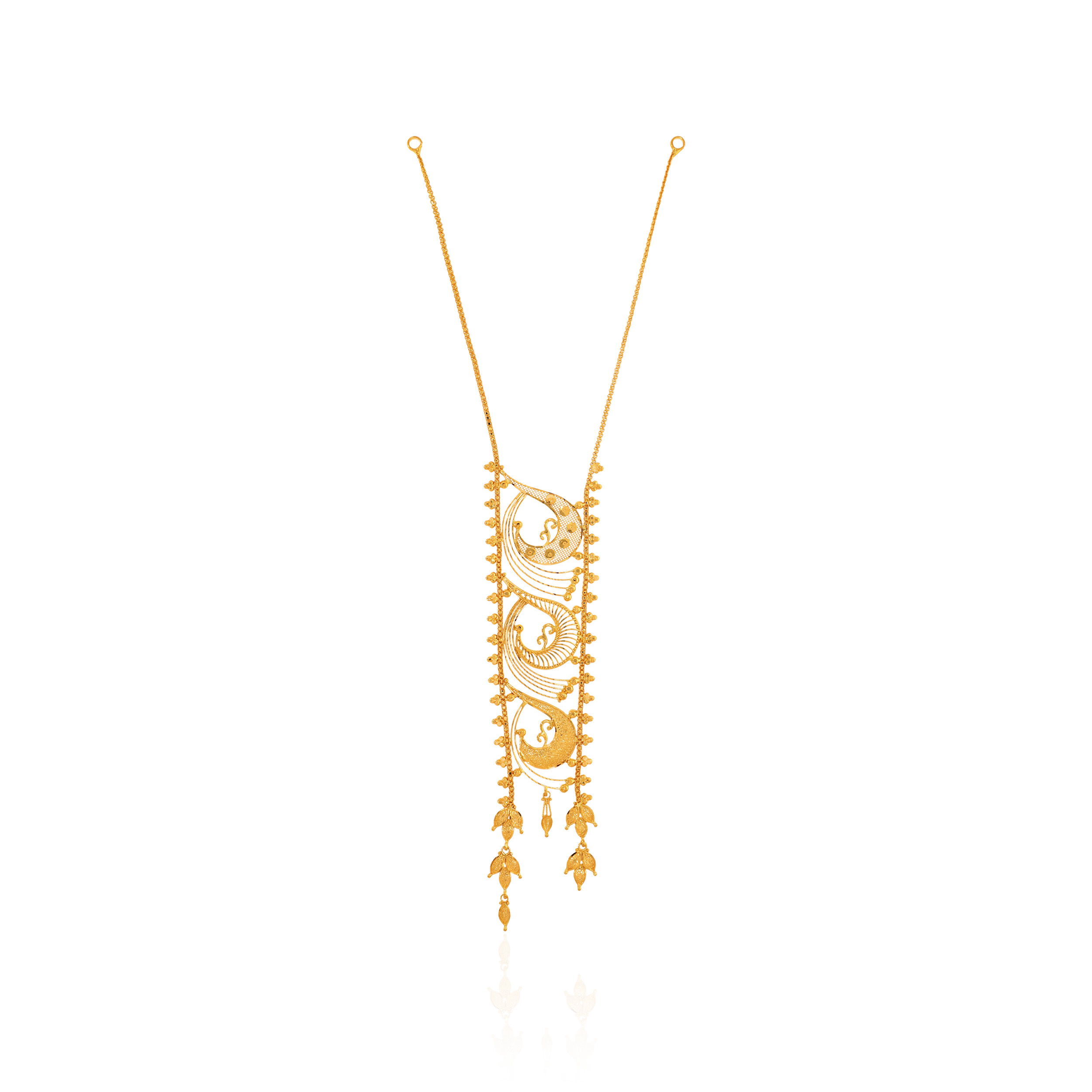 Radiant Drape Filigree Gold Necklace - Senco Gold and Diamonds