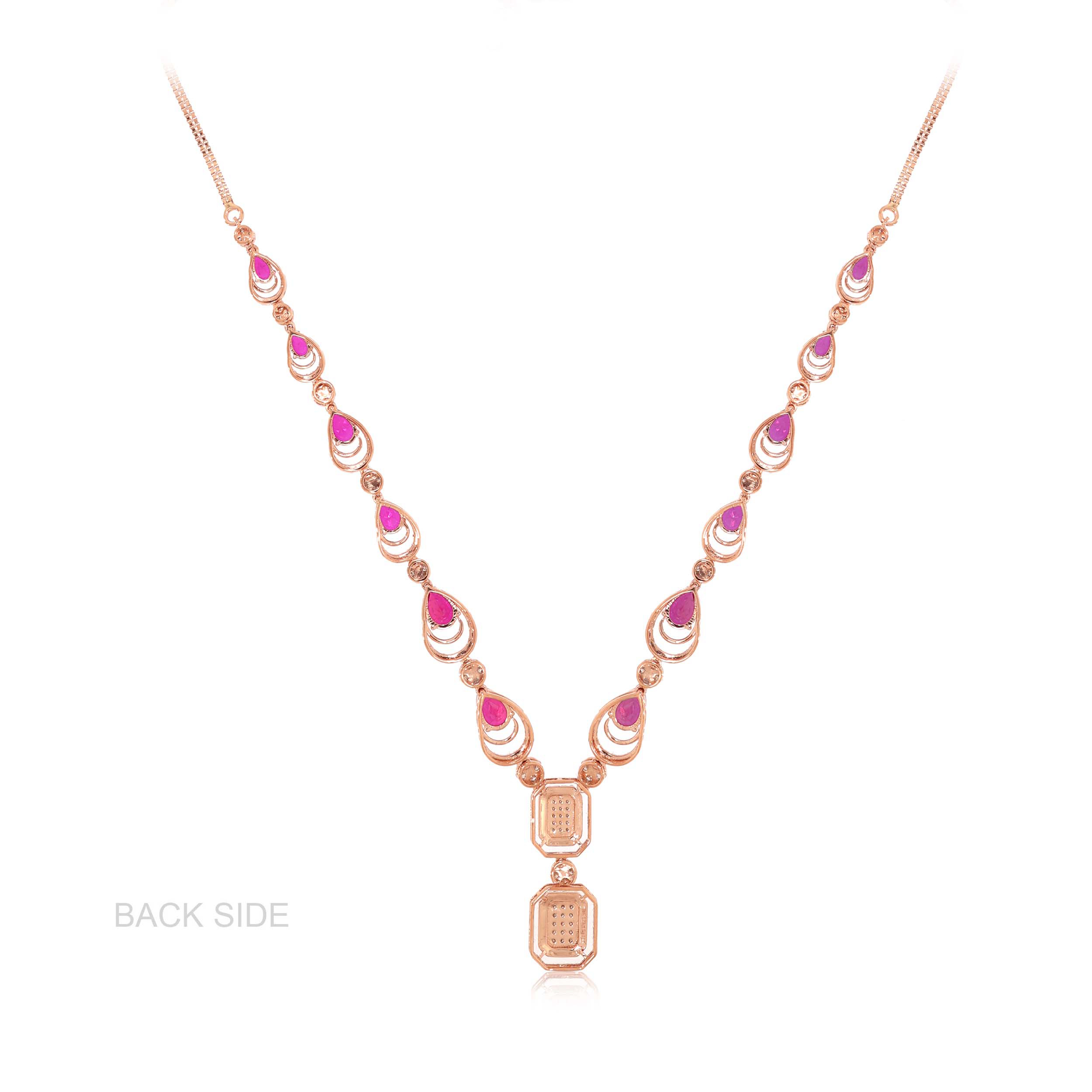 Rosy Droplet Diamond Necklace - Senco Gold and Diamonds