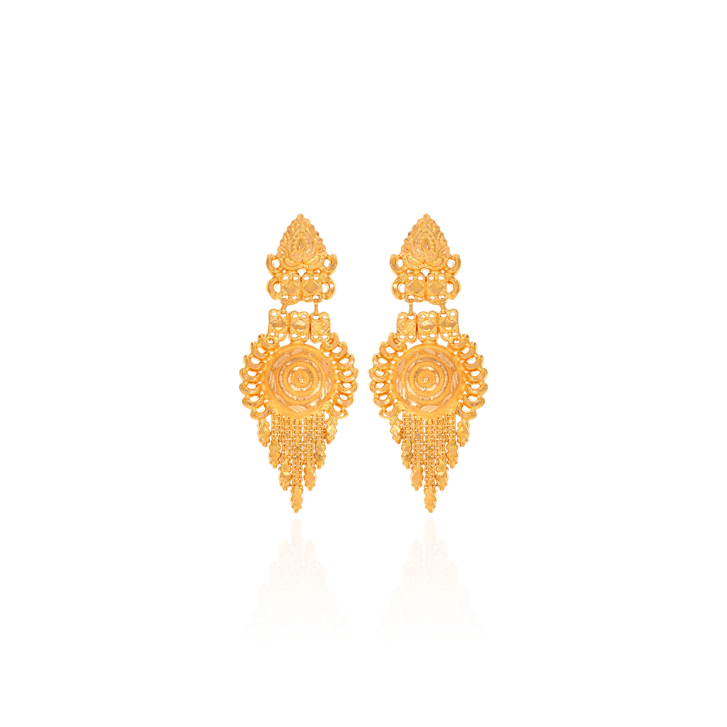 Ancestral Bloom Gold Earrings - Senco Gold and Diamonds