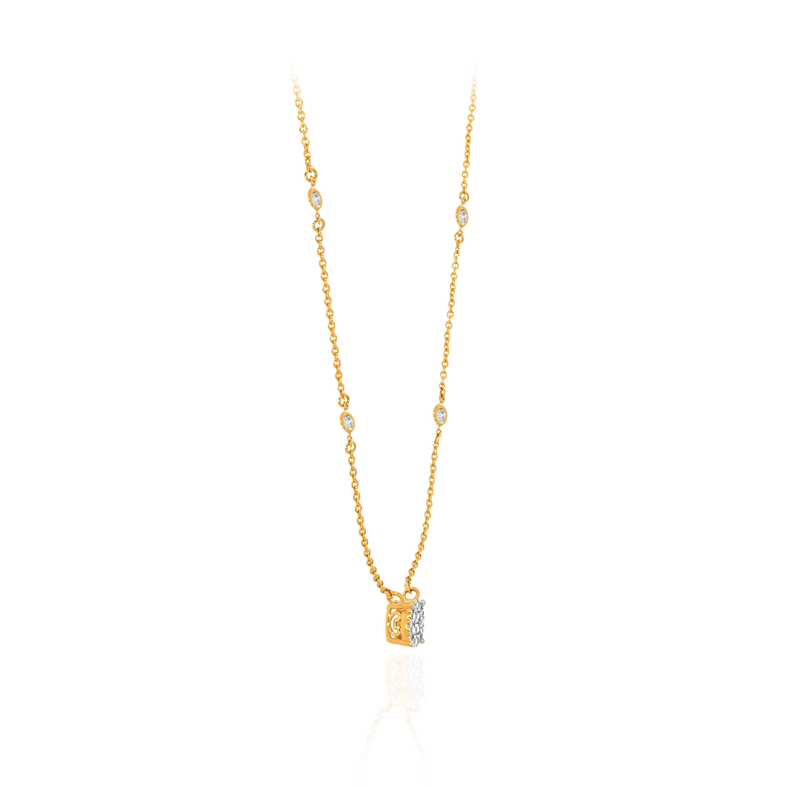 Petite Radiance Diamond Gold Necklace - Senco Gold and Diamonds