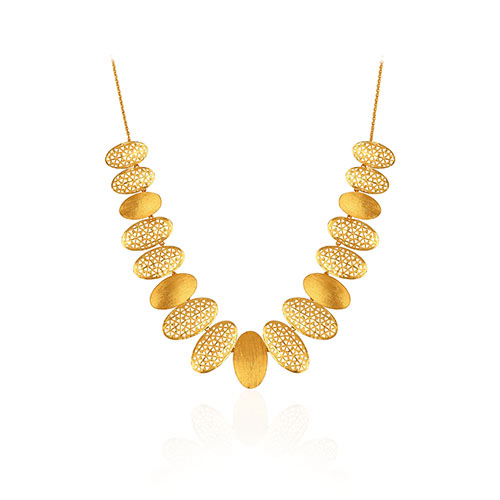 Solaire Statement Gold Necklace - Senco Gold and Diamonds