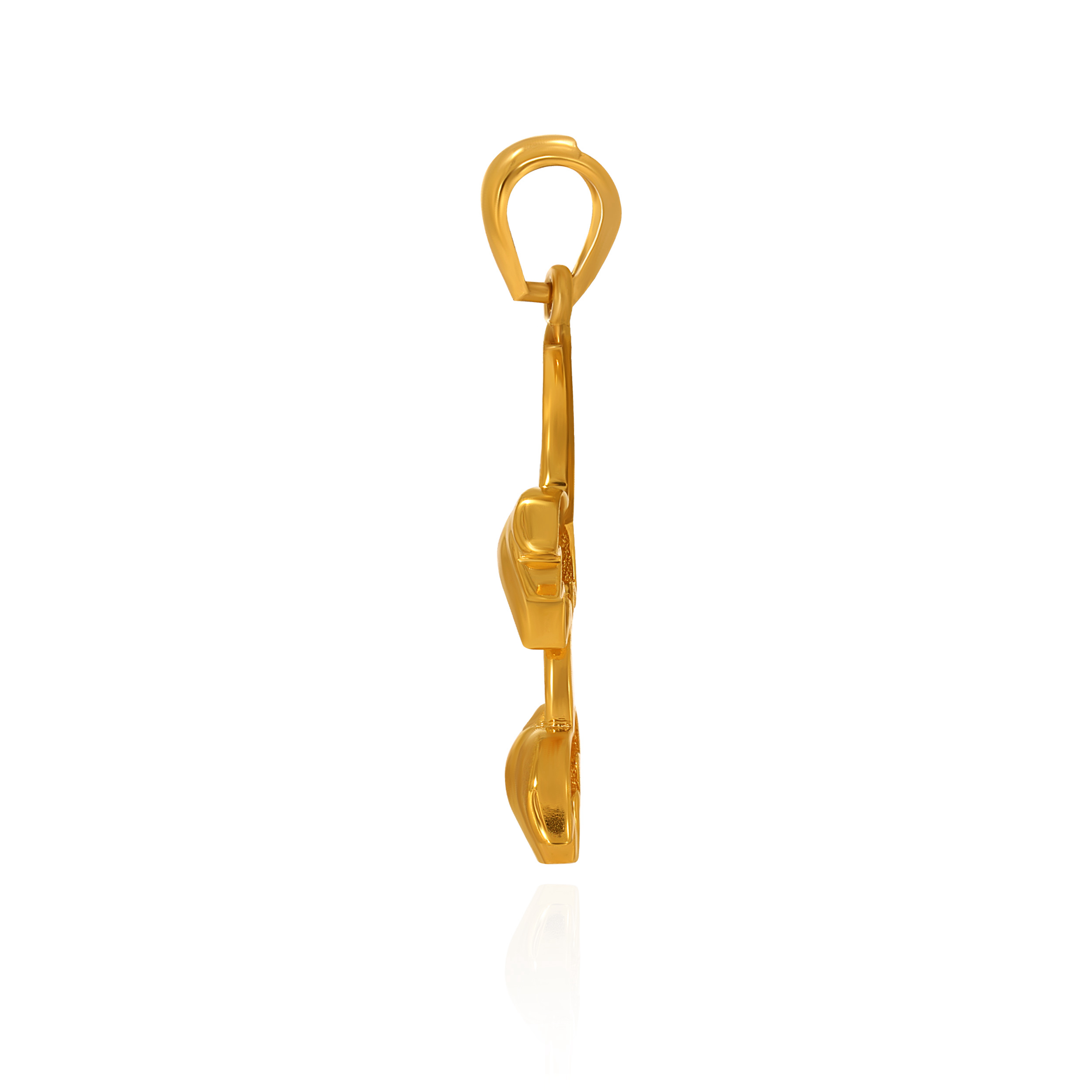 Twin Bloom Gold Pendant - Senco Gold and Diamonds