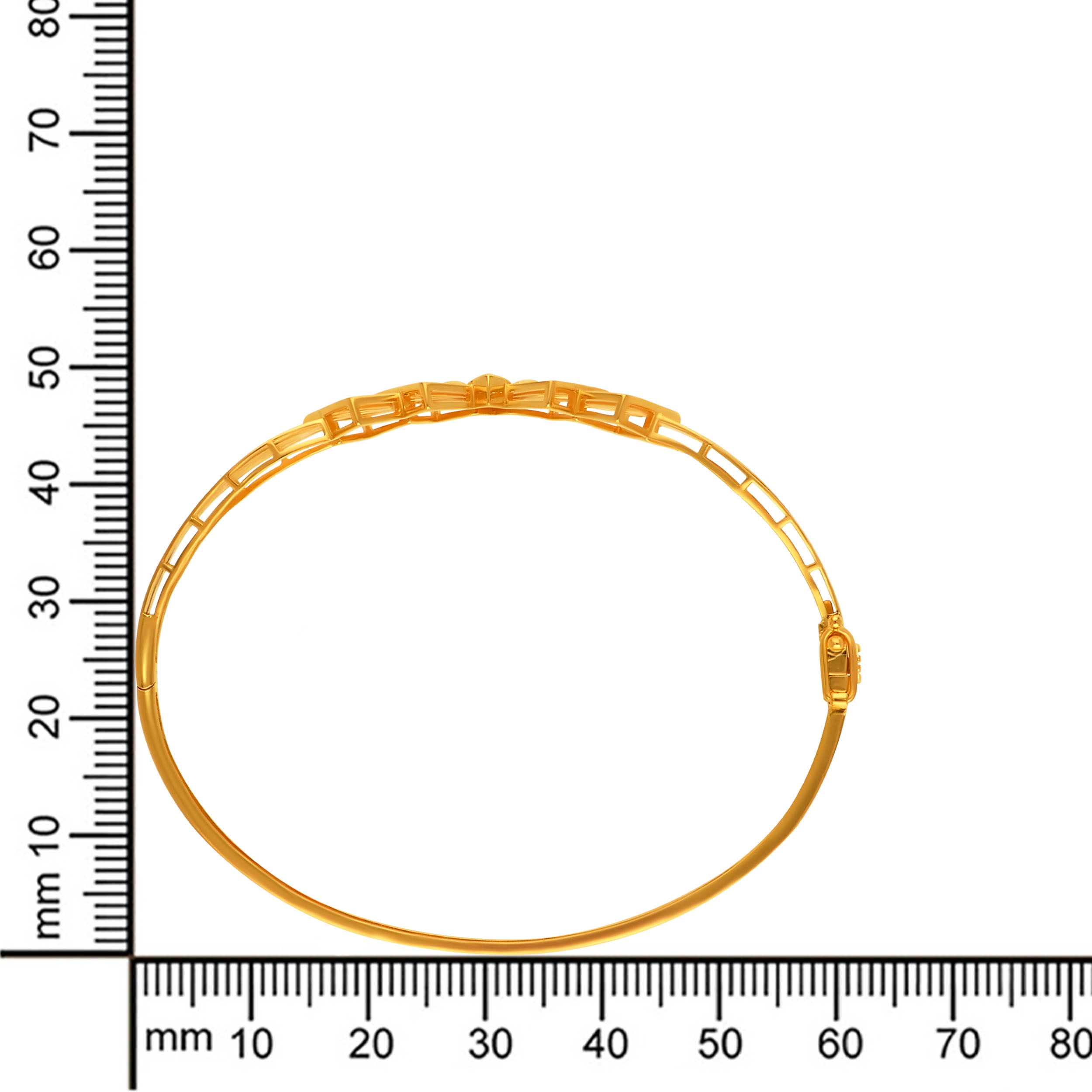 PrismBloom Gold Chur Bangle - Senco Gold and Diamonds