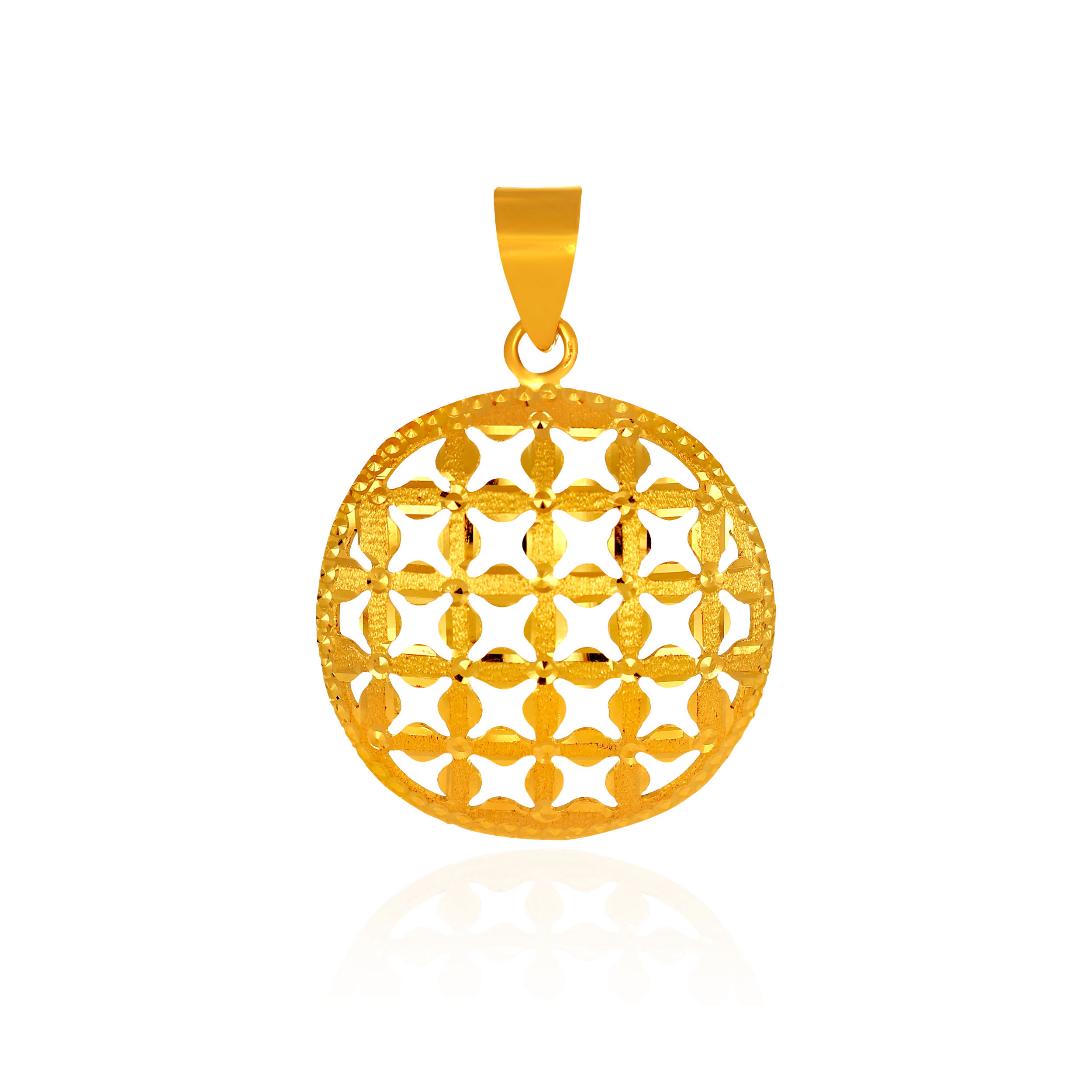 Aureate Arabesque Gold Pendant - Senco Gold and Diamonds