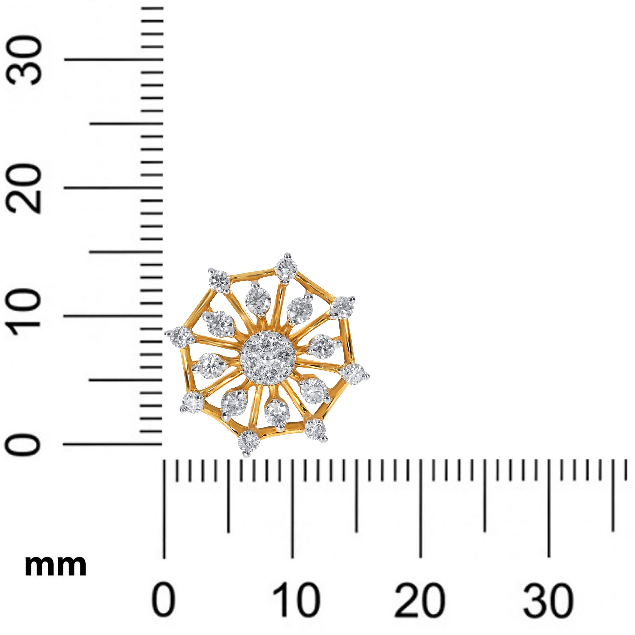 14K Yellow Gold Diamond Studs Earrings-DT-D000750009 - Senco Gold and Diamonds