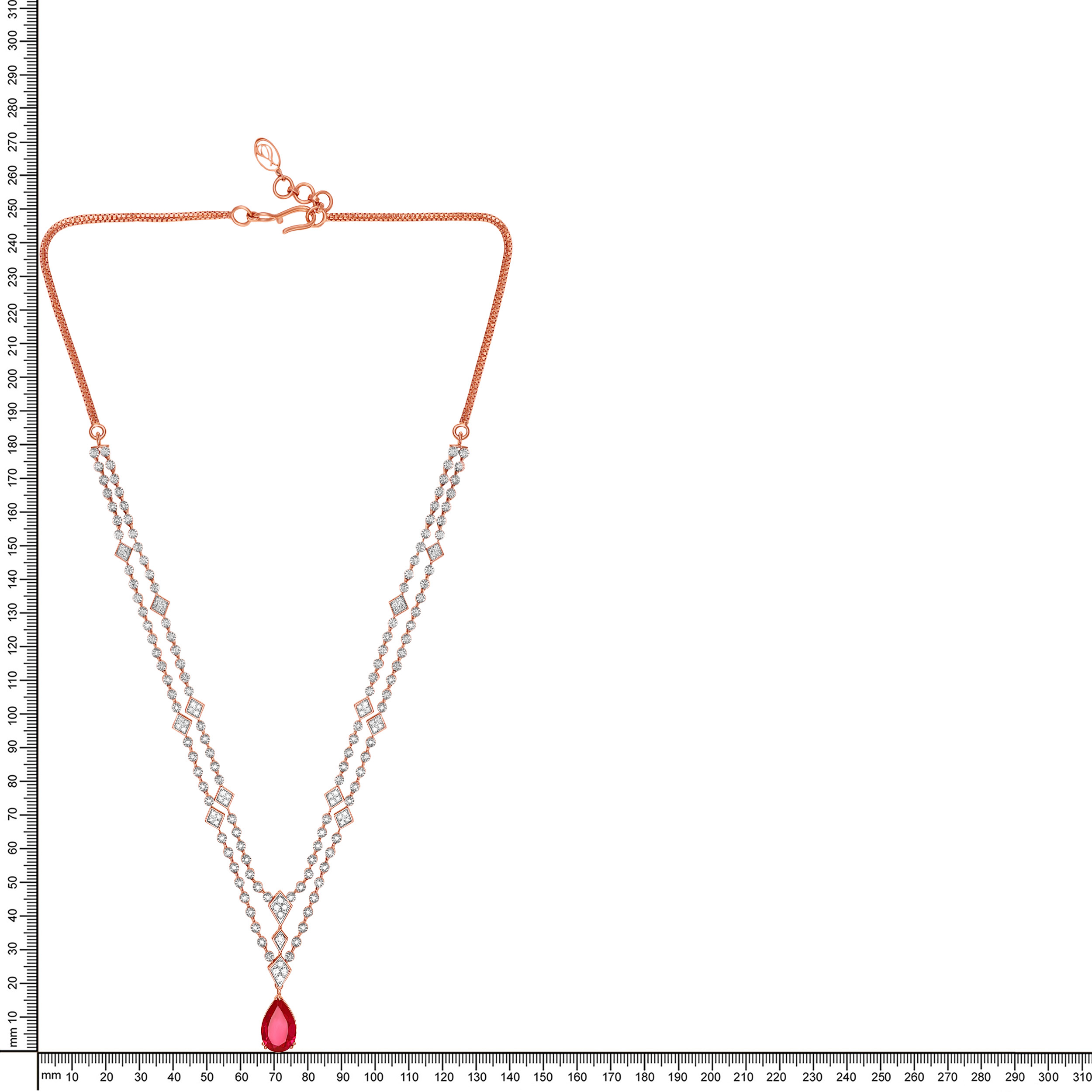 Scarlet Elegance Diamond Gold Necklace - Senco Gold and Diamonds