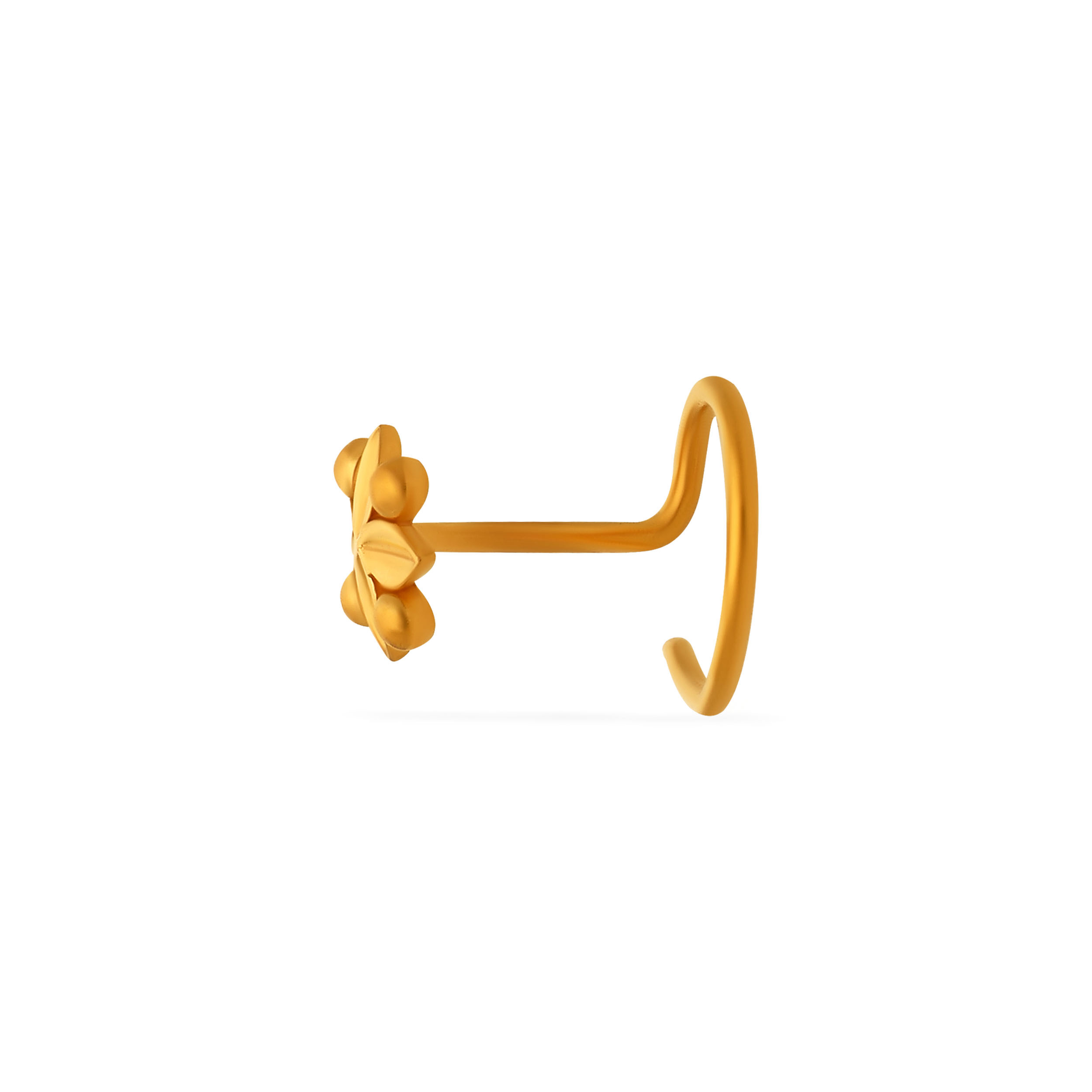 Petal Gleam Gold Nose Pin - Senco Gold and Diamonds