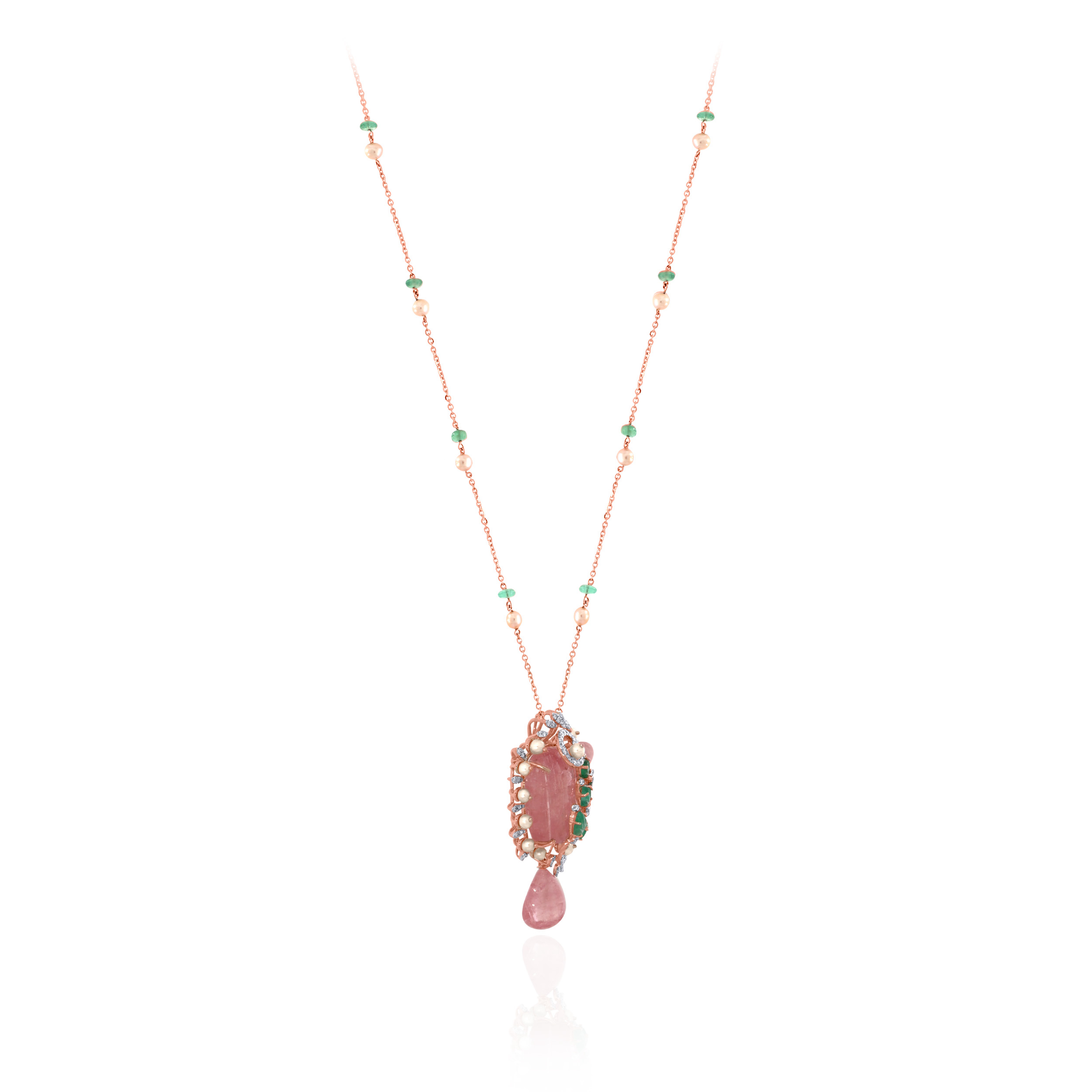 Dewdrop Diamond Chain Pendant - Senco Gold and Diamonds