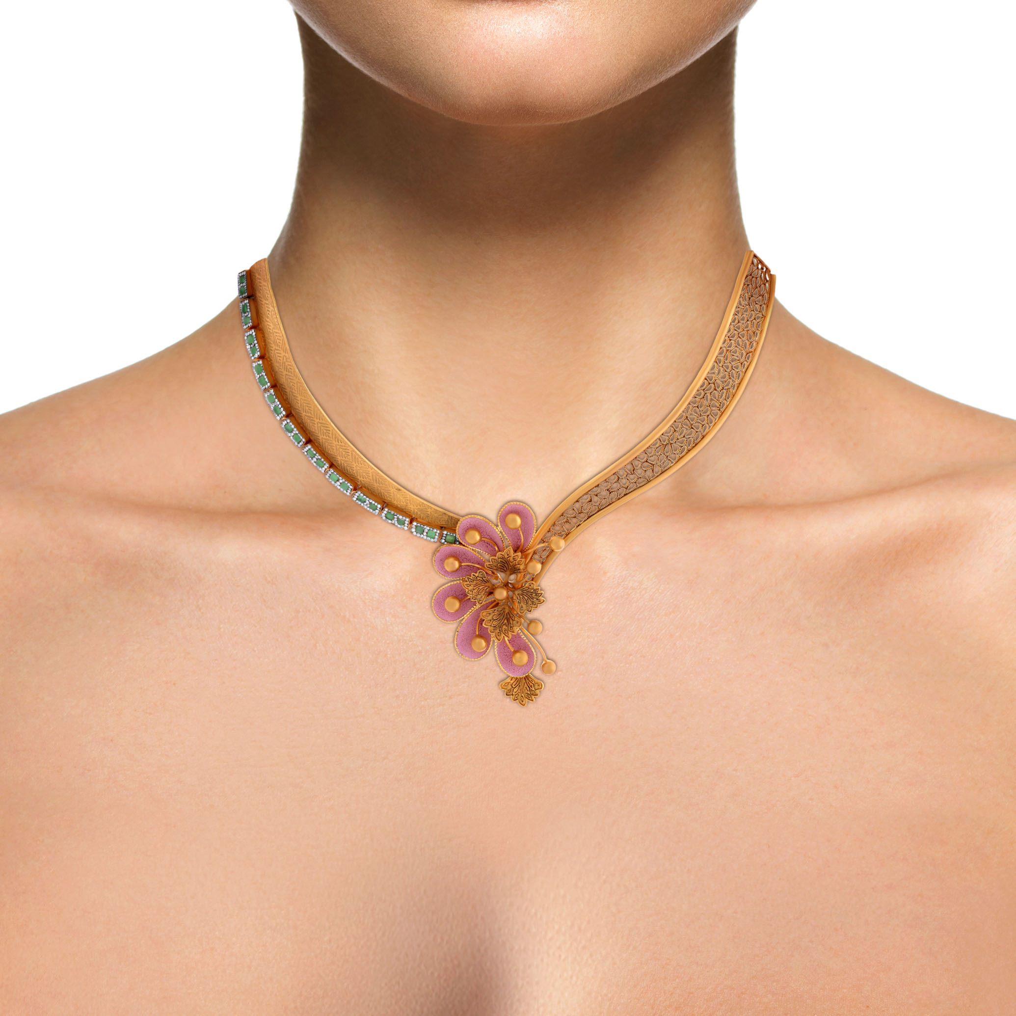 22K Yellow Gold Necklace-GN-D000760623 - Senco Gold and Diamonds
