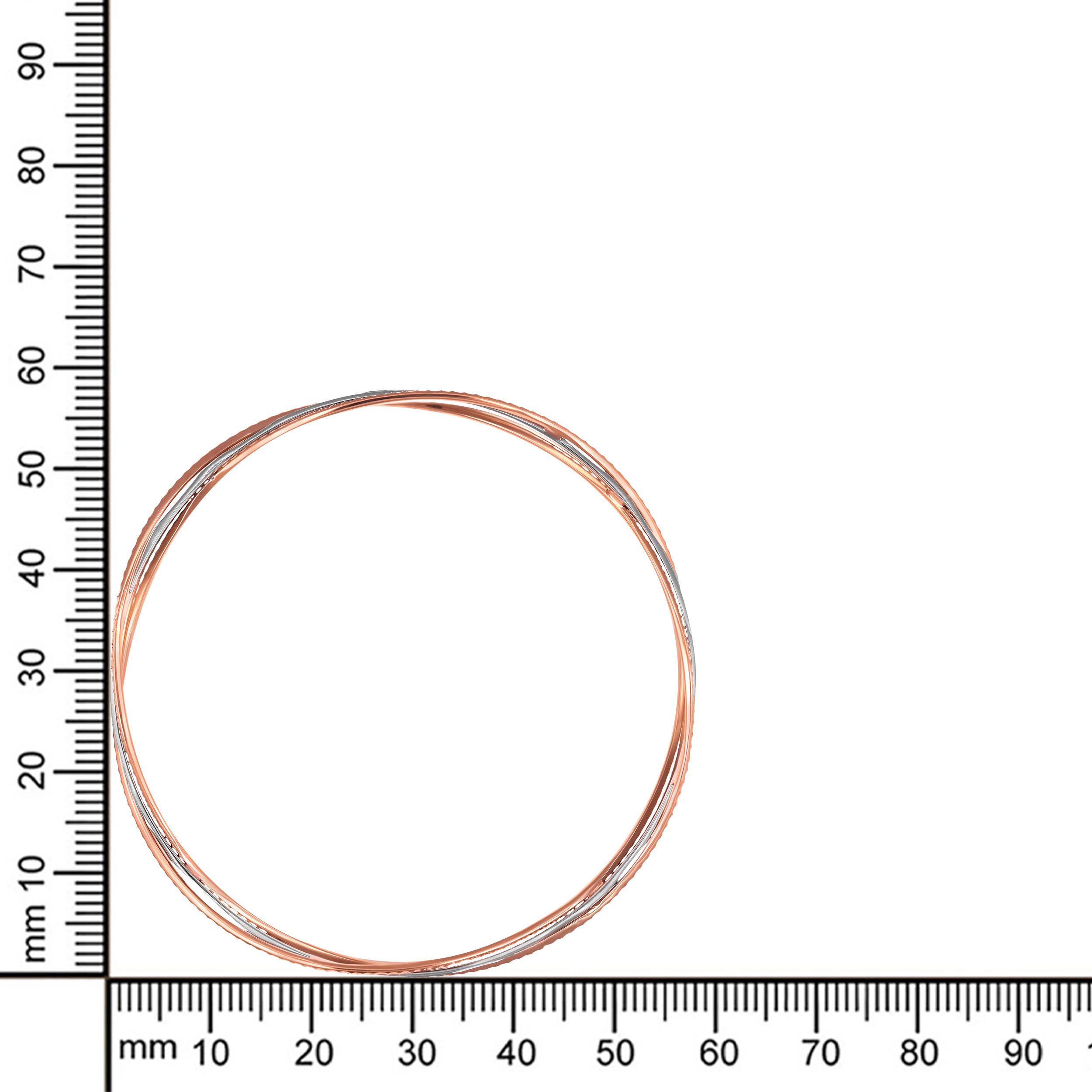 Starlight And Rose Platinum Bangle - Senco Gold and Diamonds