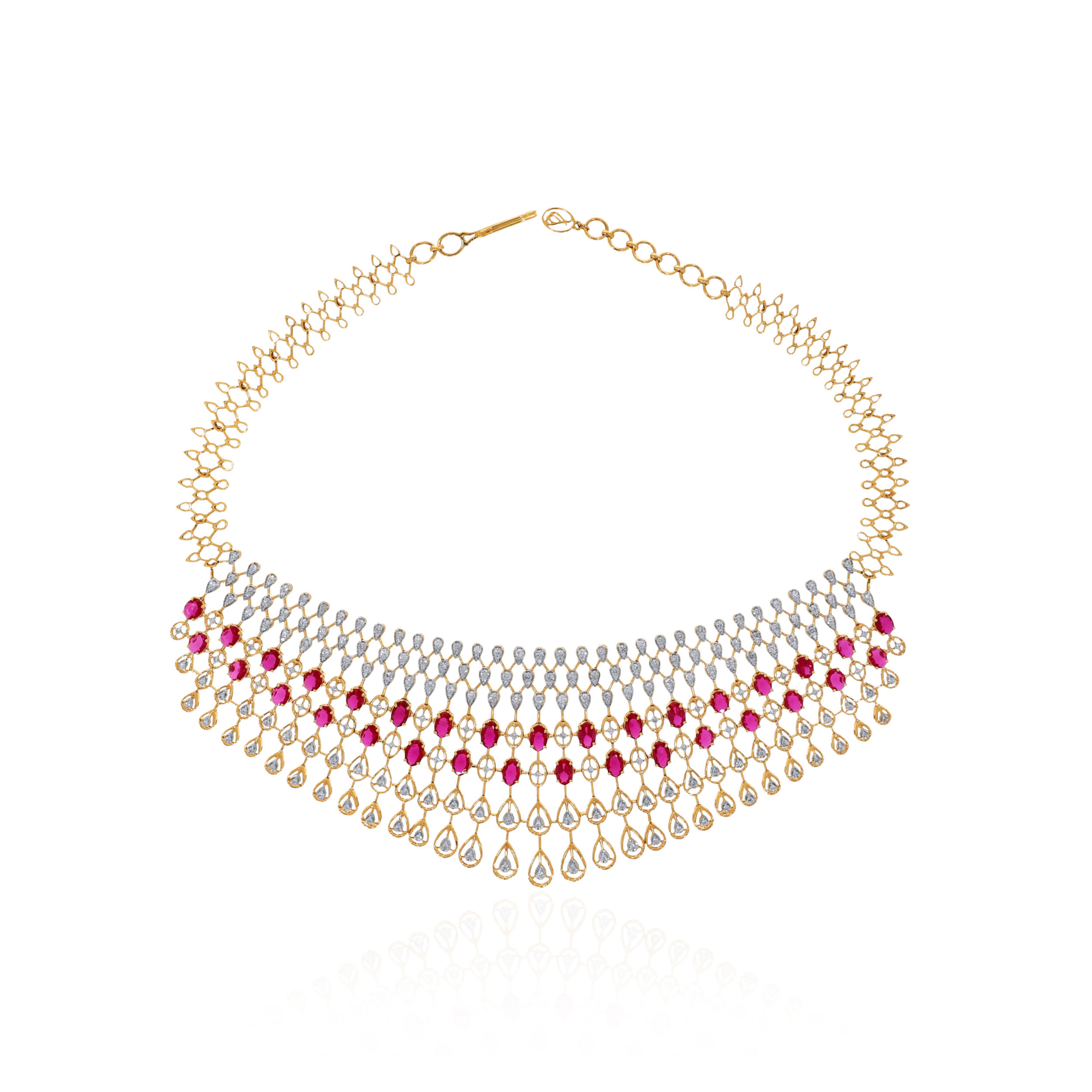 14K Yellow Gold Diamond Necklace-DGN-D000789182 - Senco Gold and Diamonds