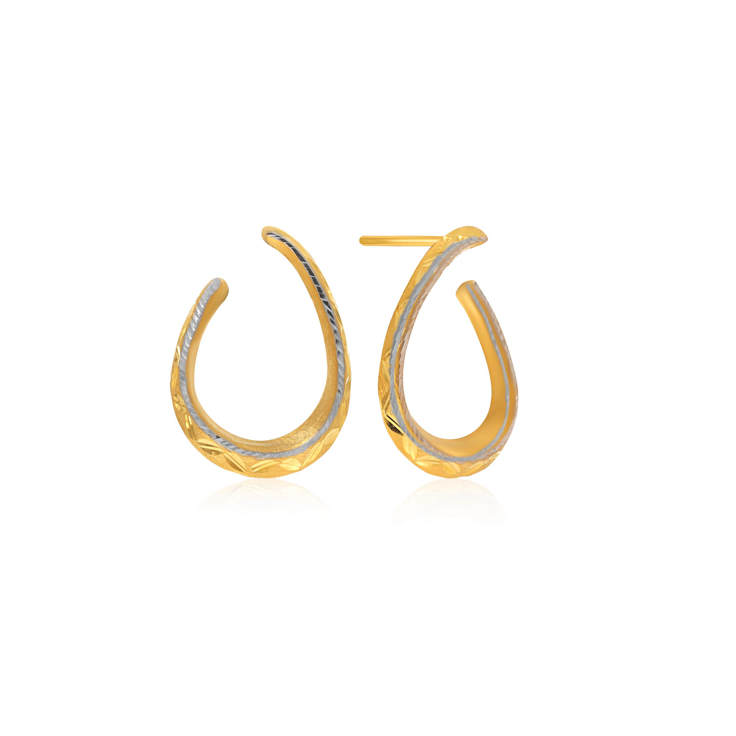 Empowering Emblem Gold Earrings - Senco Gold and Diamonds