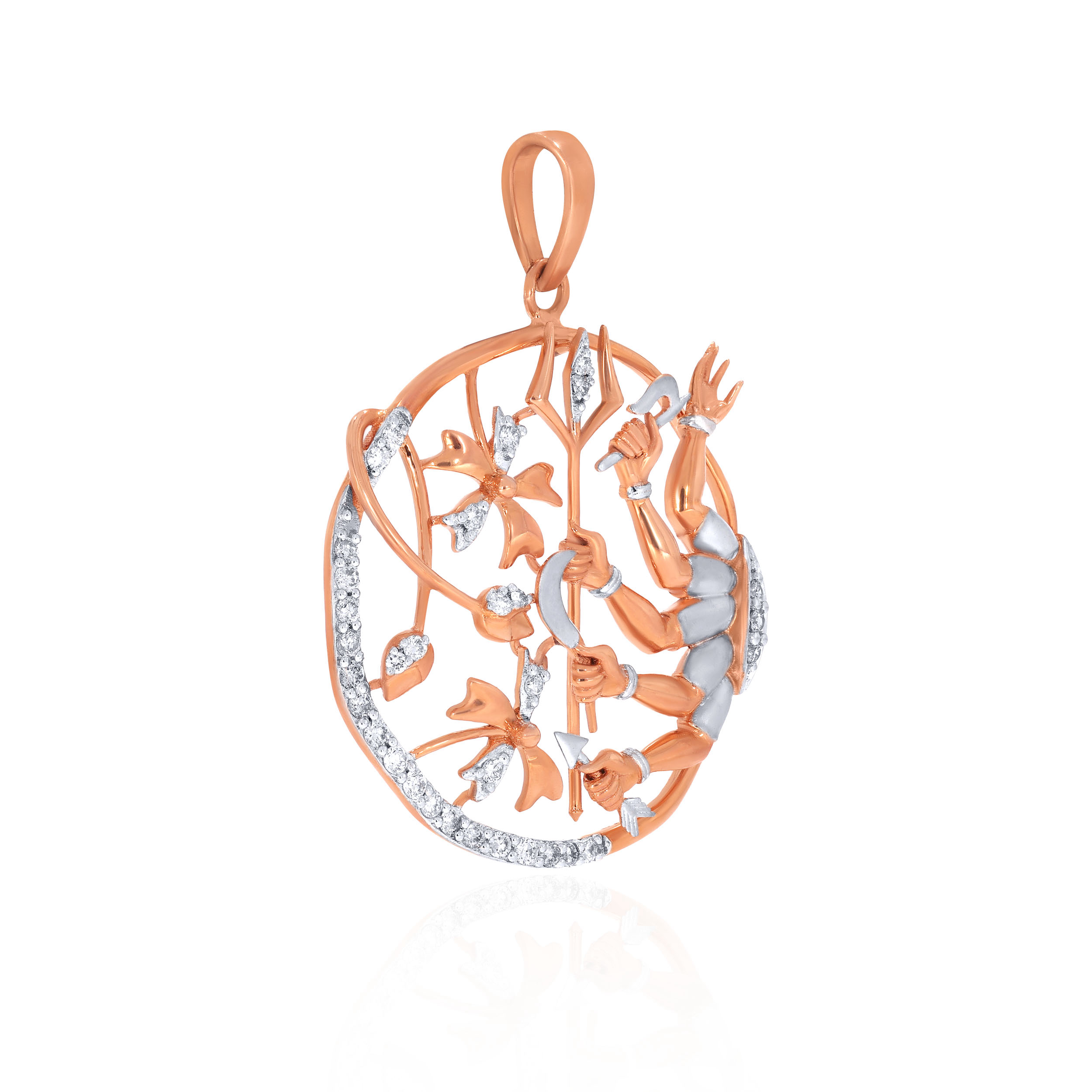 14K Rose Gold Diamond Pendant-DPN-D000730577 - Senco Gold and Diamonds