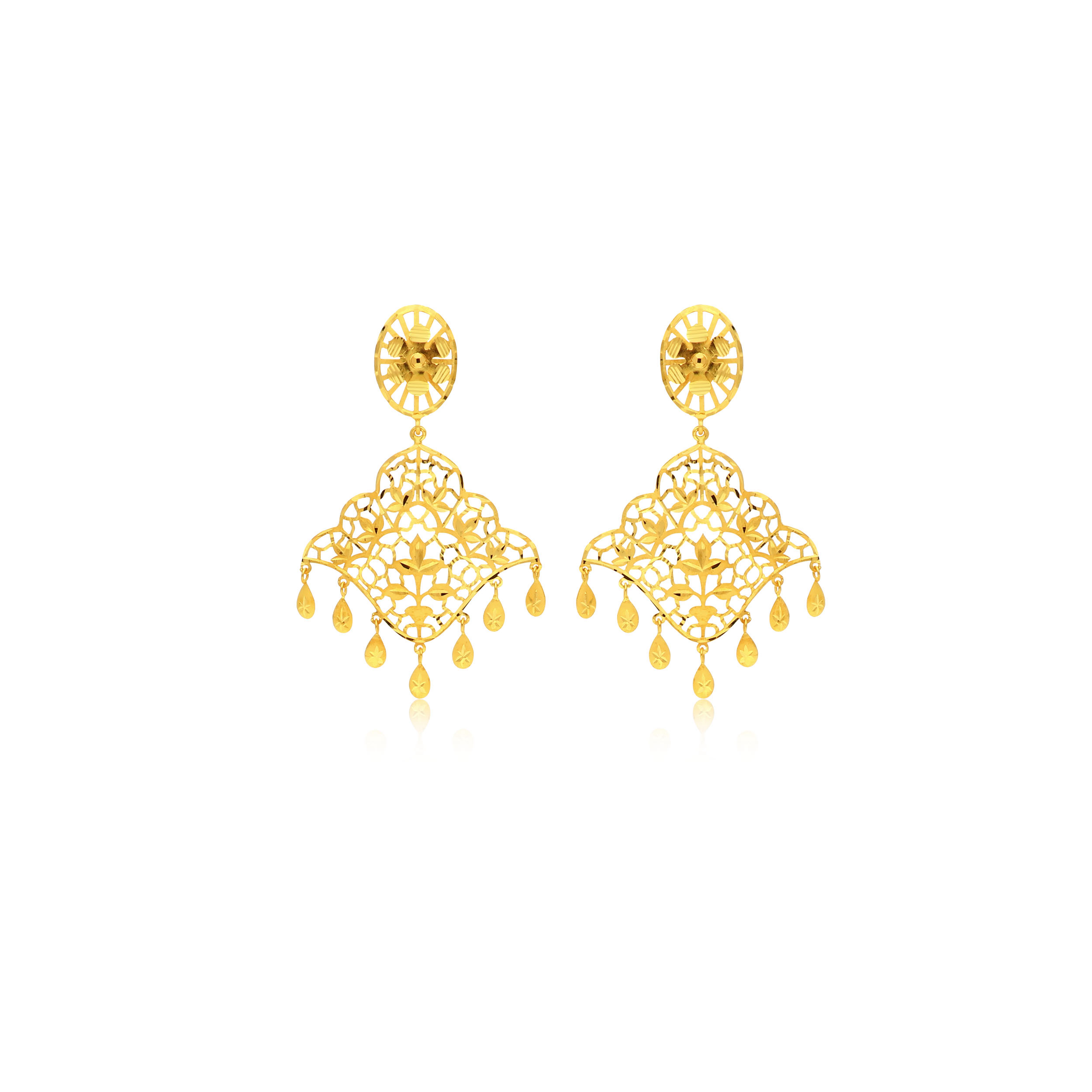 Chic Ethos Gold Earrings - Senco Gold and Diamonds