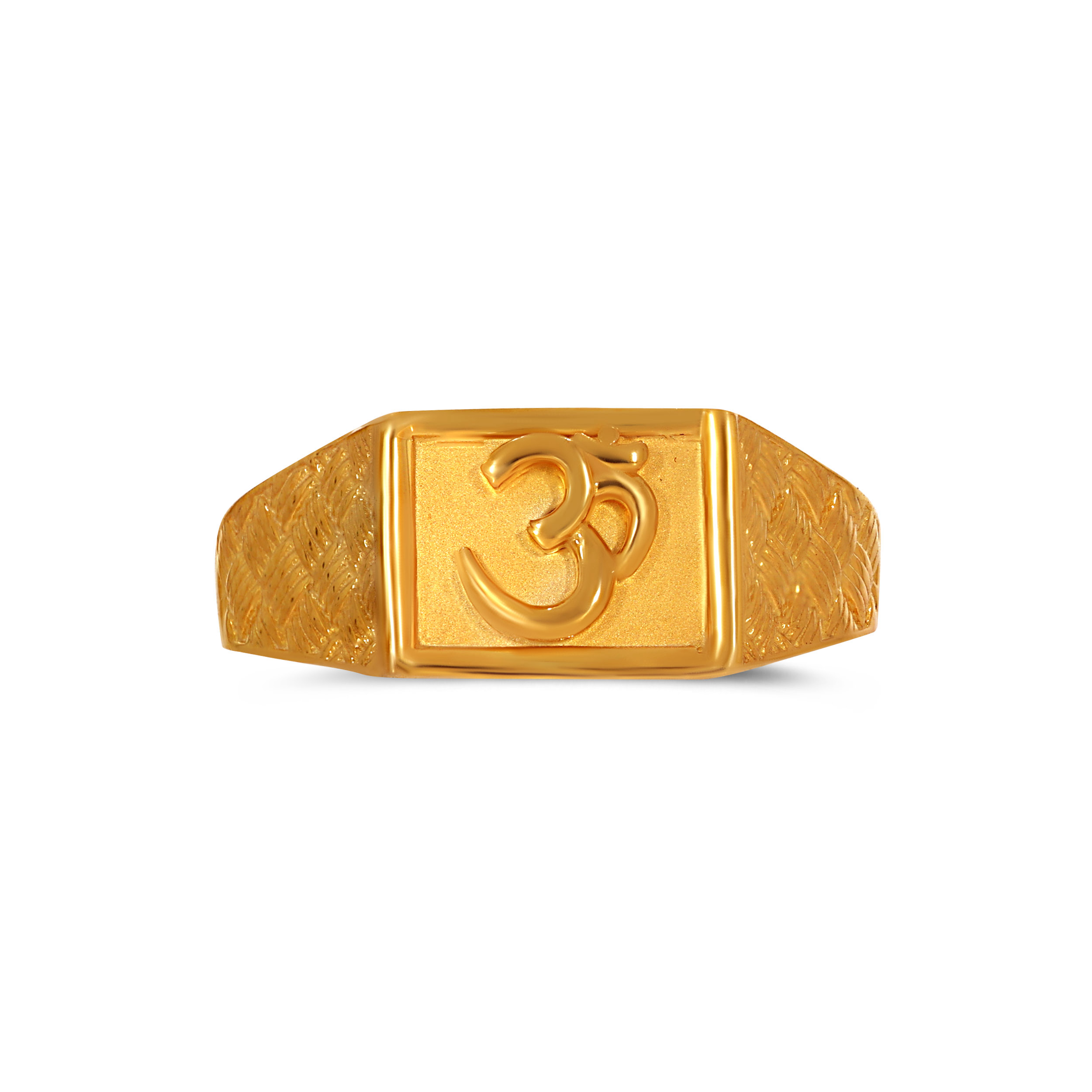 Om Essence Men’s Gold Ring - Senco Gold and Diamonds