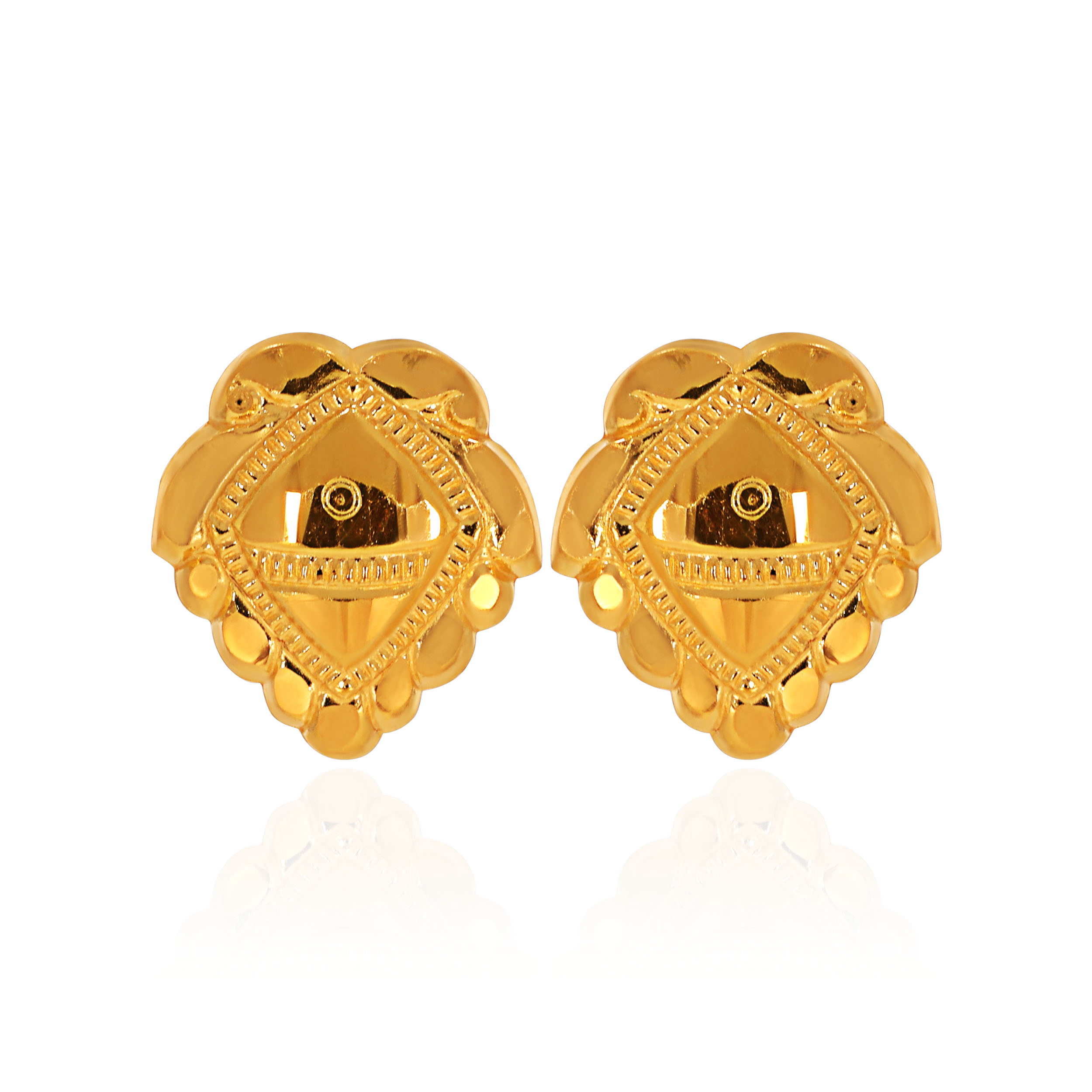 22K Yellow Gold Gold Studs Earrings-GP-D000712547 - Senco Gold and Diamonds