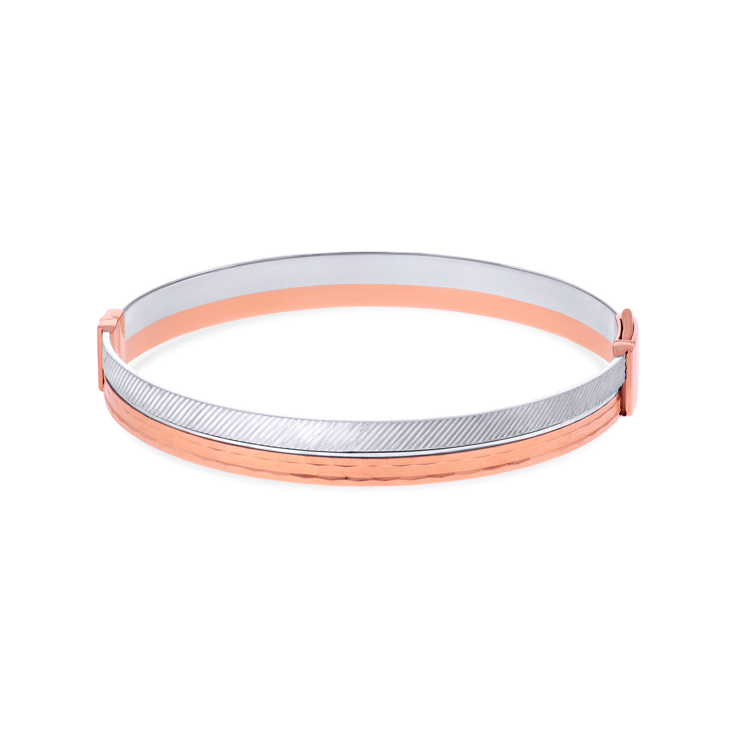 Dual Refinement Men Platinum Kada Bangle - Senco Gold and Diamonds