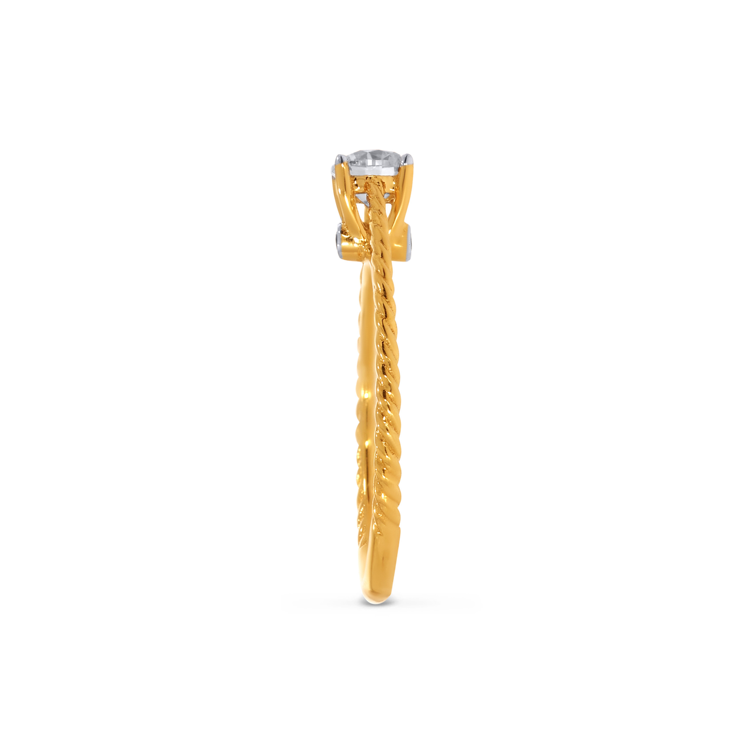 18K Yellow Gold Solitaire Ring-DLR-D000731880 - Senco Gold and Diamonds