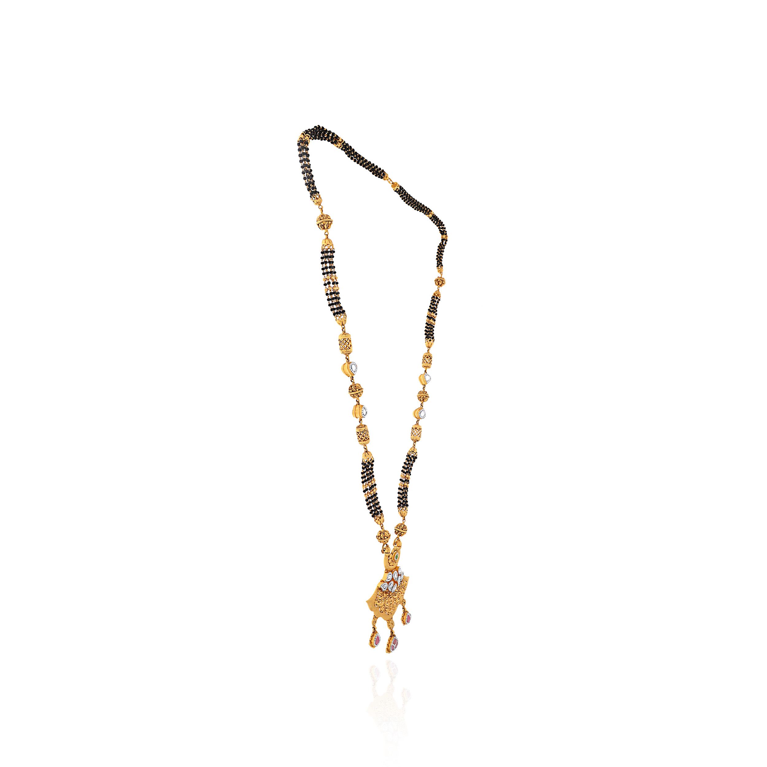 Ornate Kundan Gold Mangalsutra - Senco Gold and Diamonds