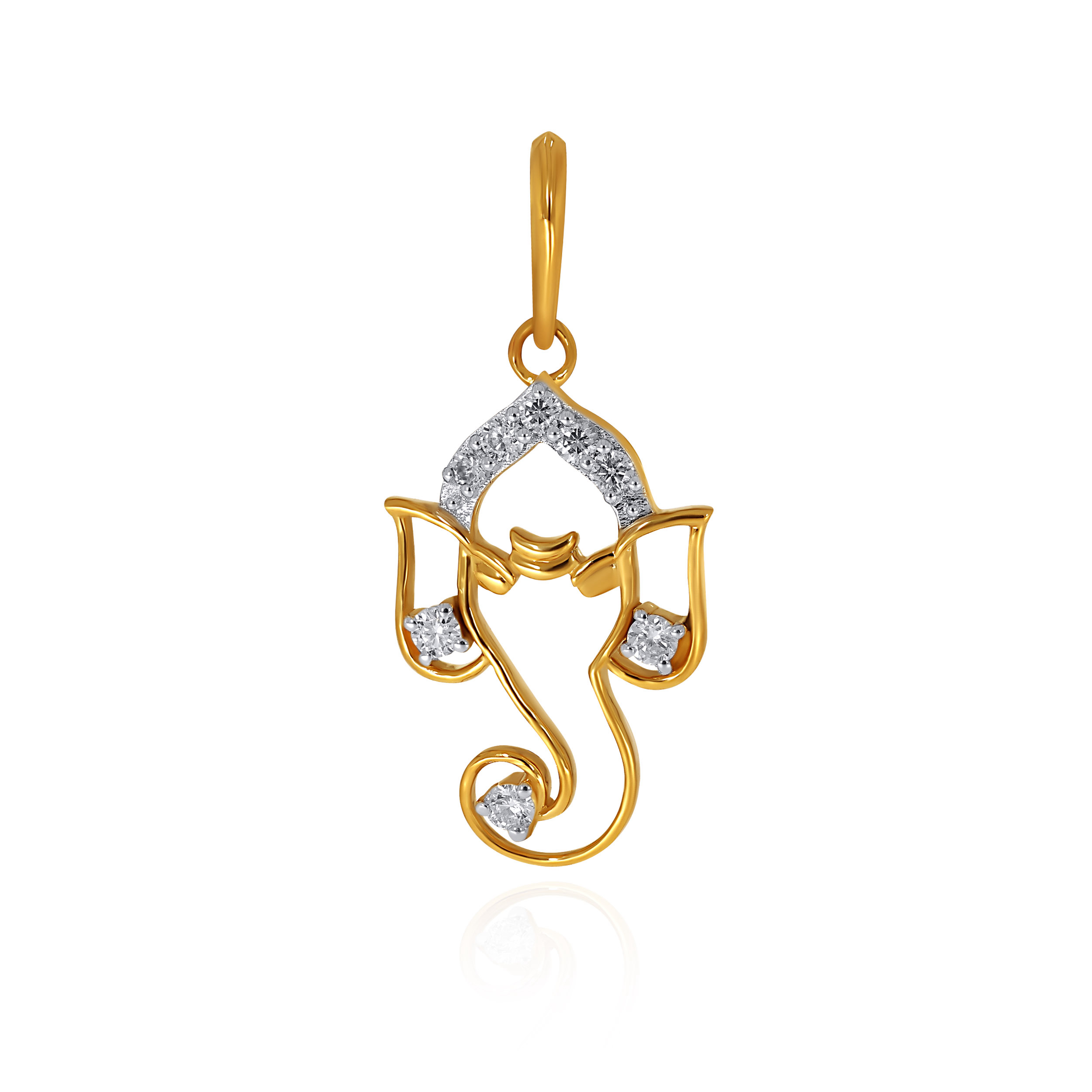 Trendy Blessings Ganesha Diamond Pendant - Senco Gold and Diamonds