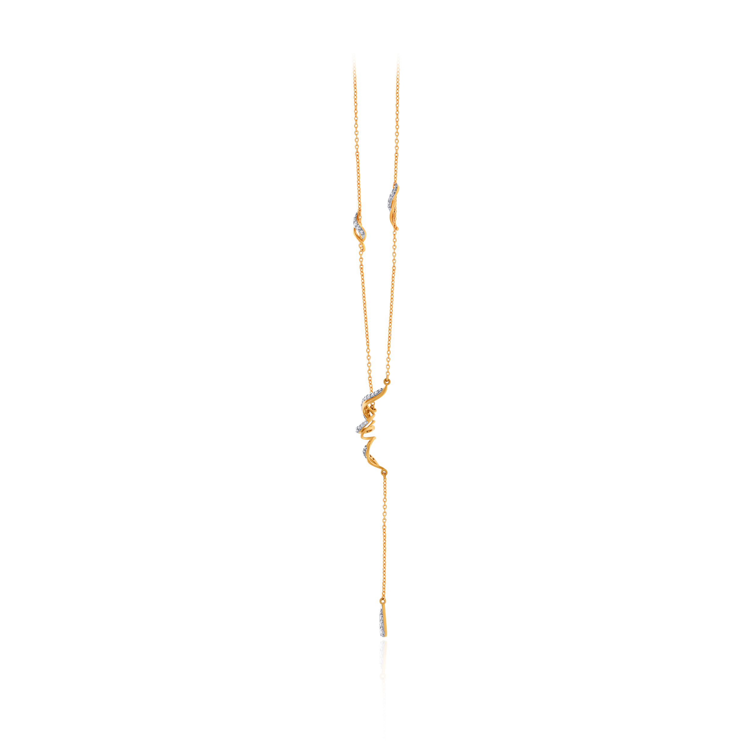 Chic Twist Diamond Chain Pendant - Senco Gold and Diamonds