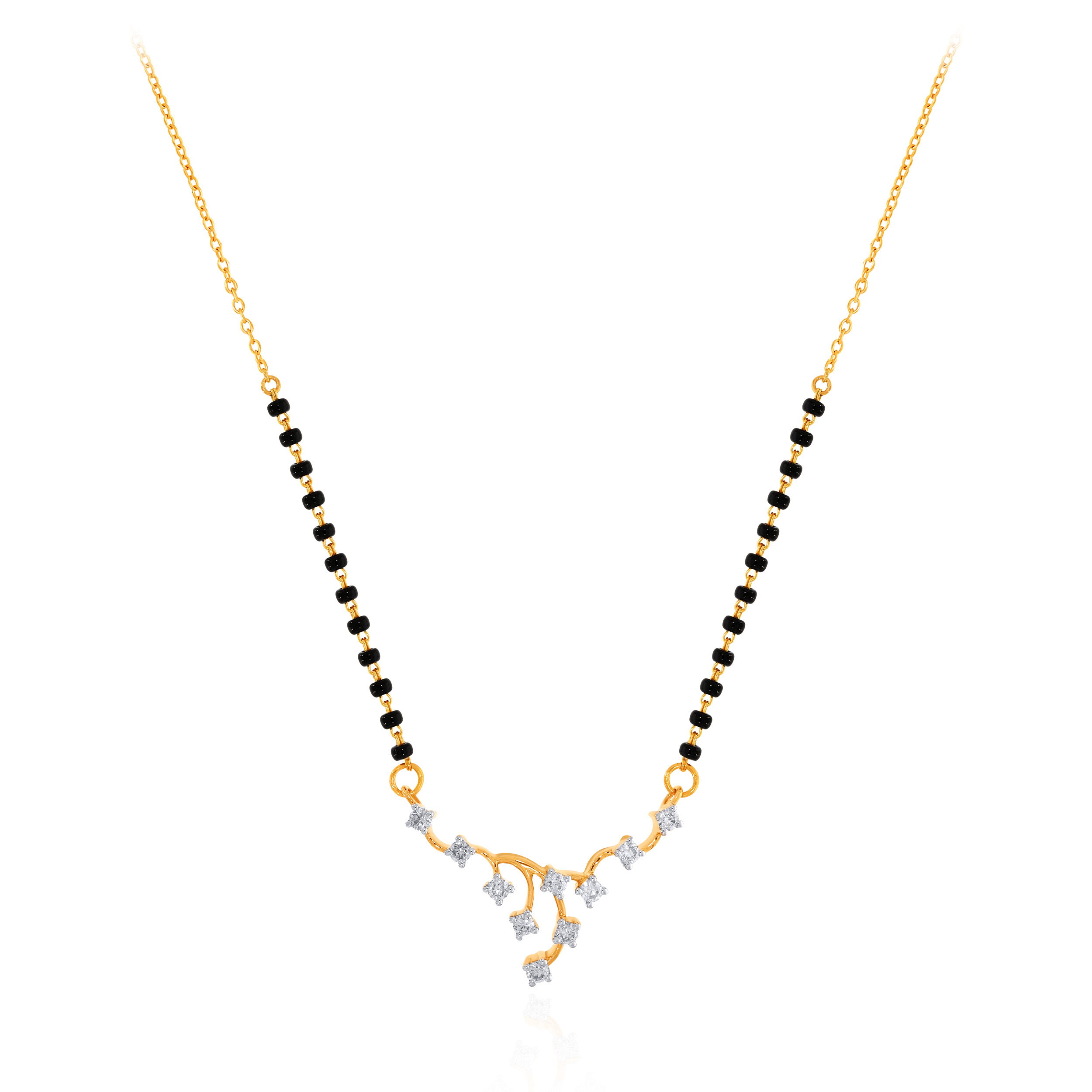 Sparkling Twig Diamond Mangalsutra - Senco Gold and Diamonds