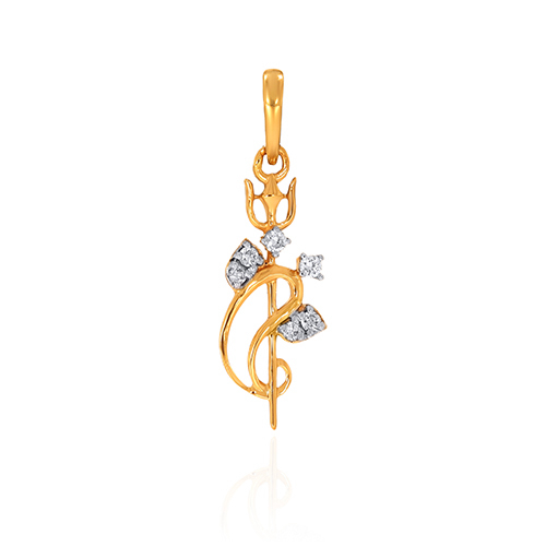Ganpati Aura Diamond Pendant - Senco Gold and Diamonds