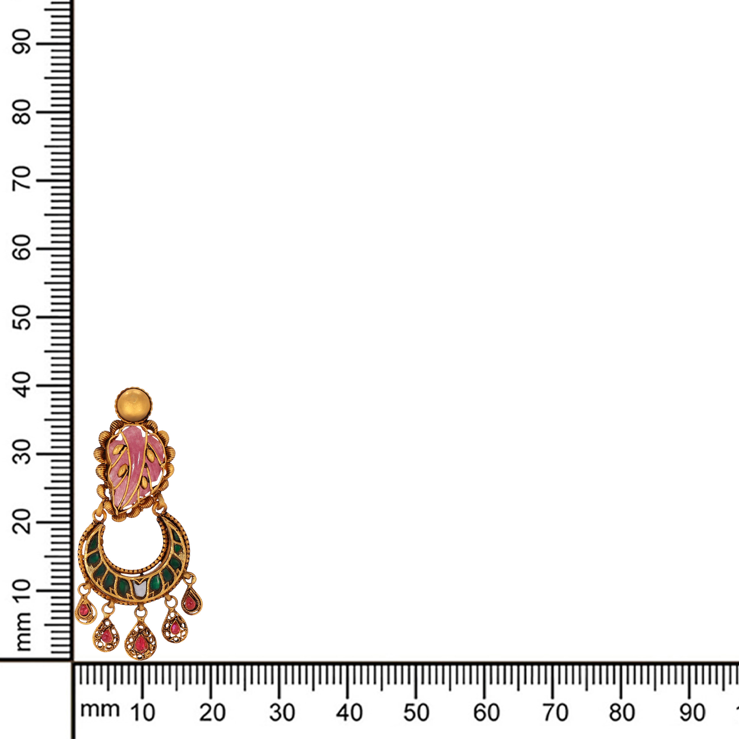 22K Yellow Gold Kundan Earrings-GPGN-D000788481 - Senco Gold and Diamonds