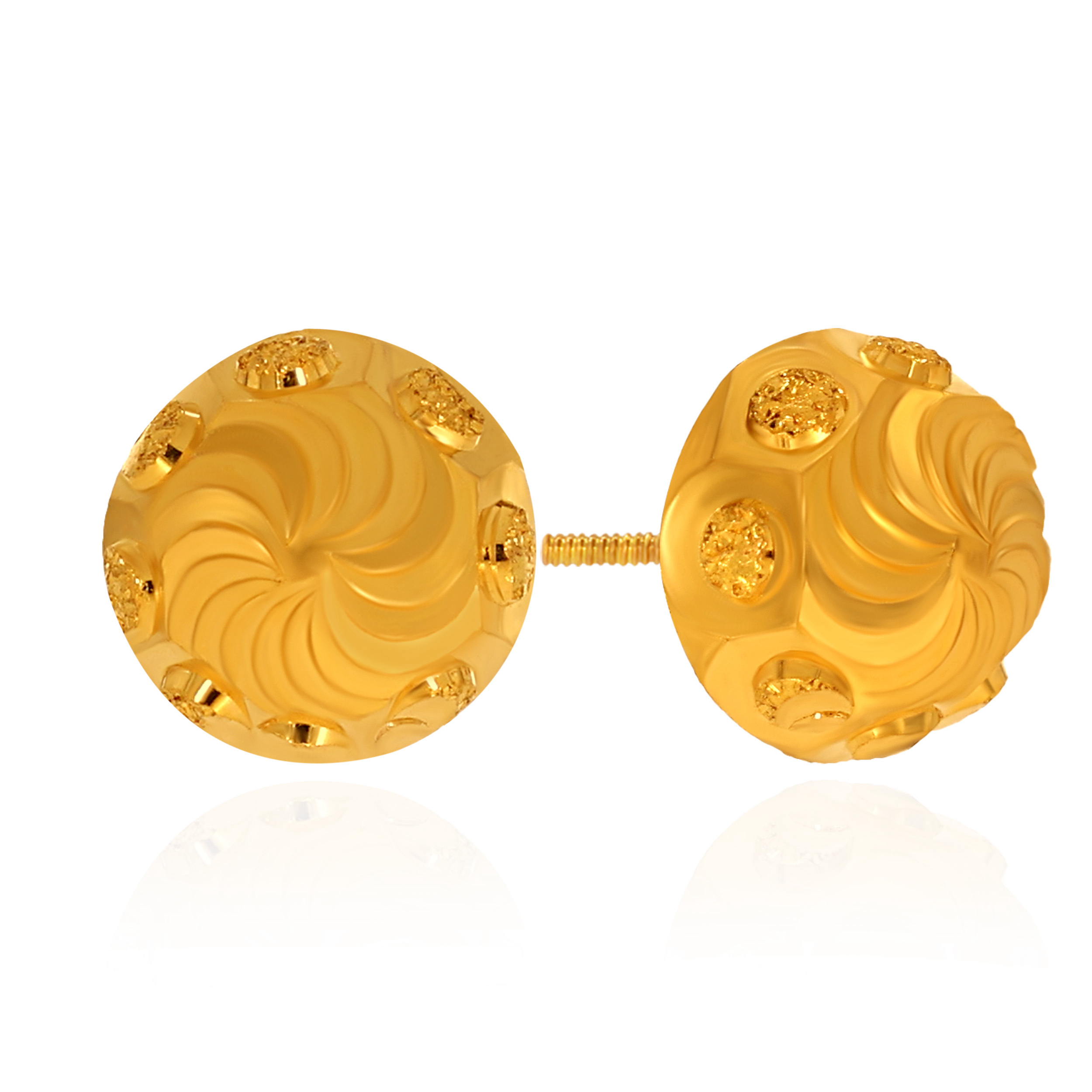 Subtle Elegance Gold Studs - Senco Gold and Diamonds