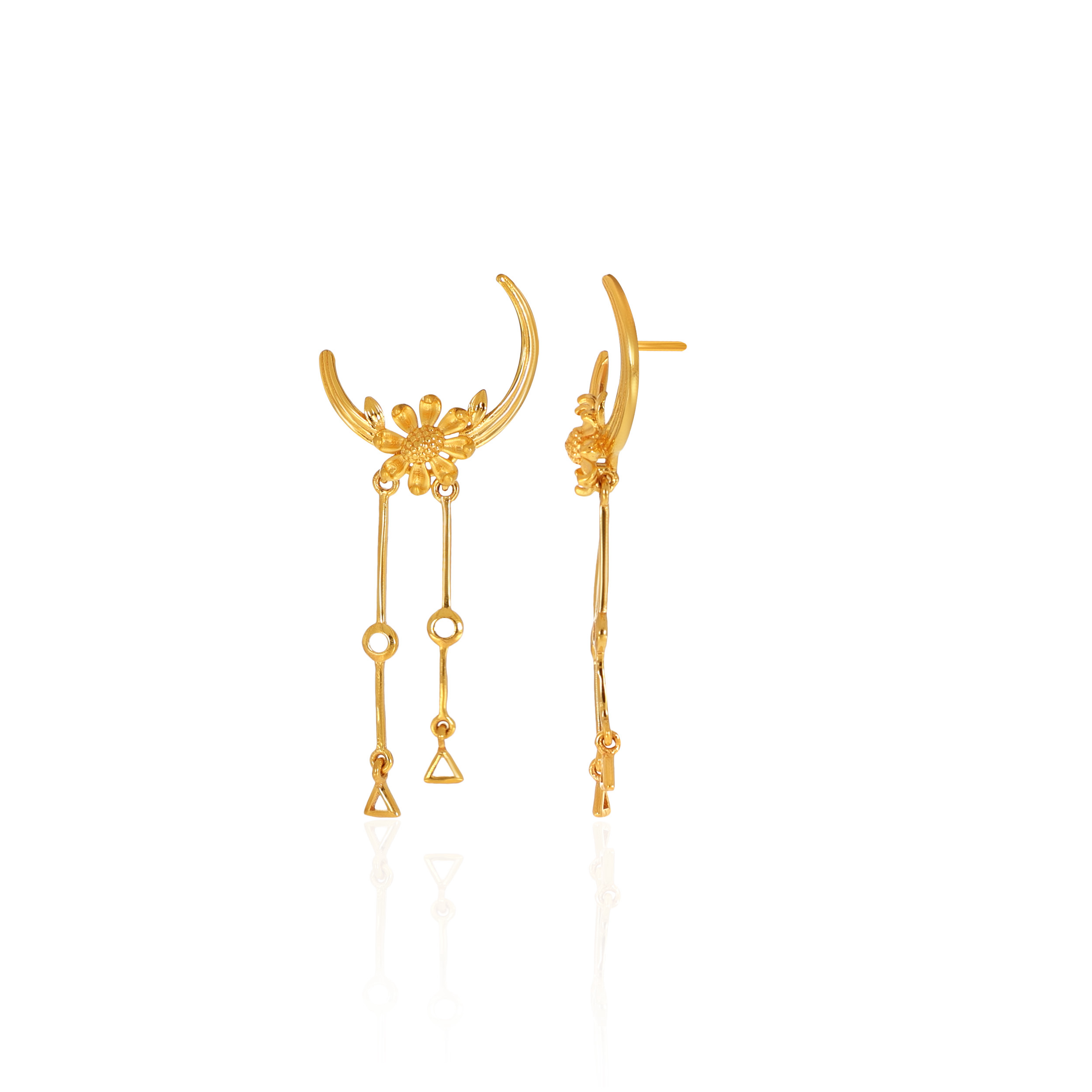 22K Yellow Gold Drop Earrings-GP-SAD0005717 - Senco Gold and Diamonds
