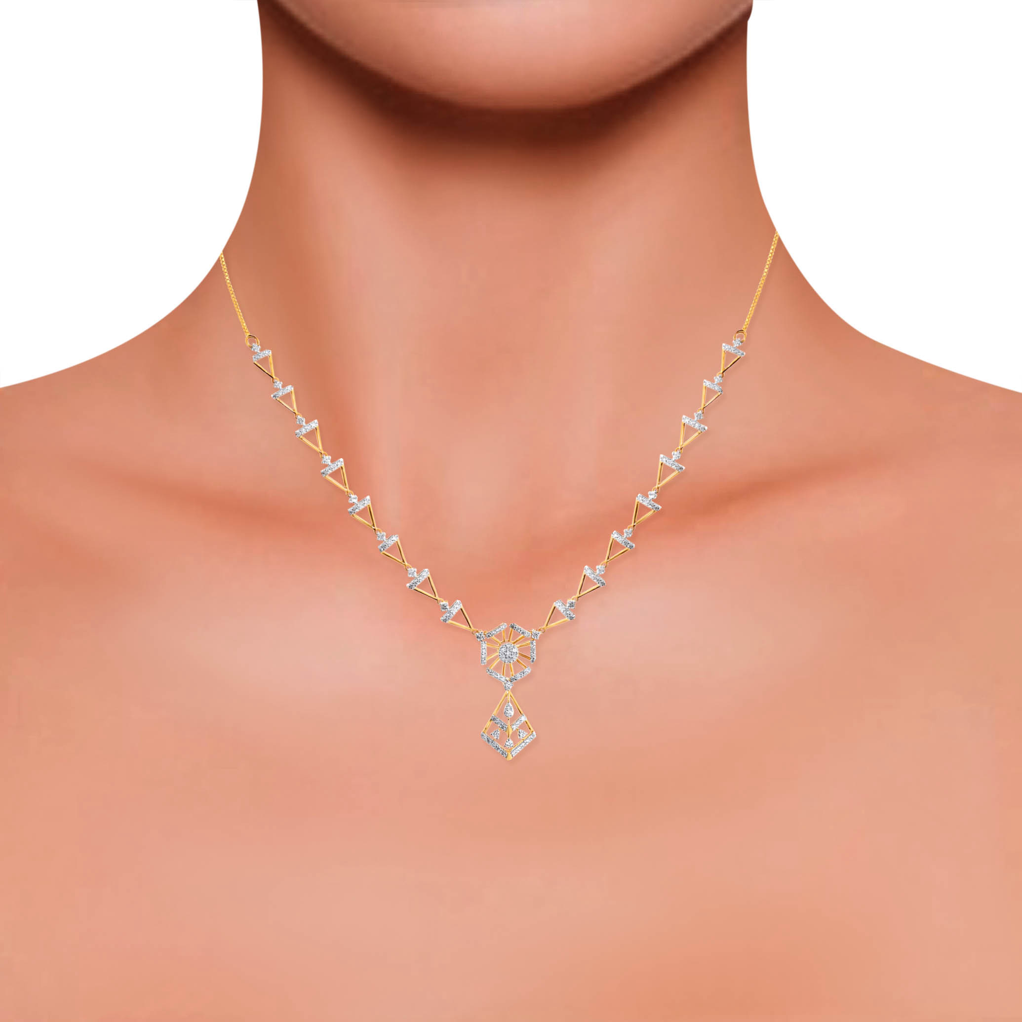Prismatic Splendour Diamond Necklace - Senco Gold and Diamonds