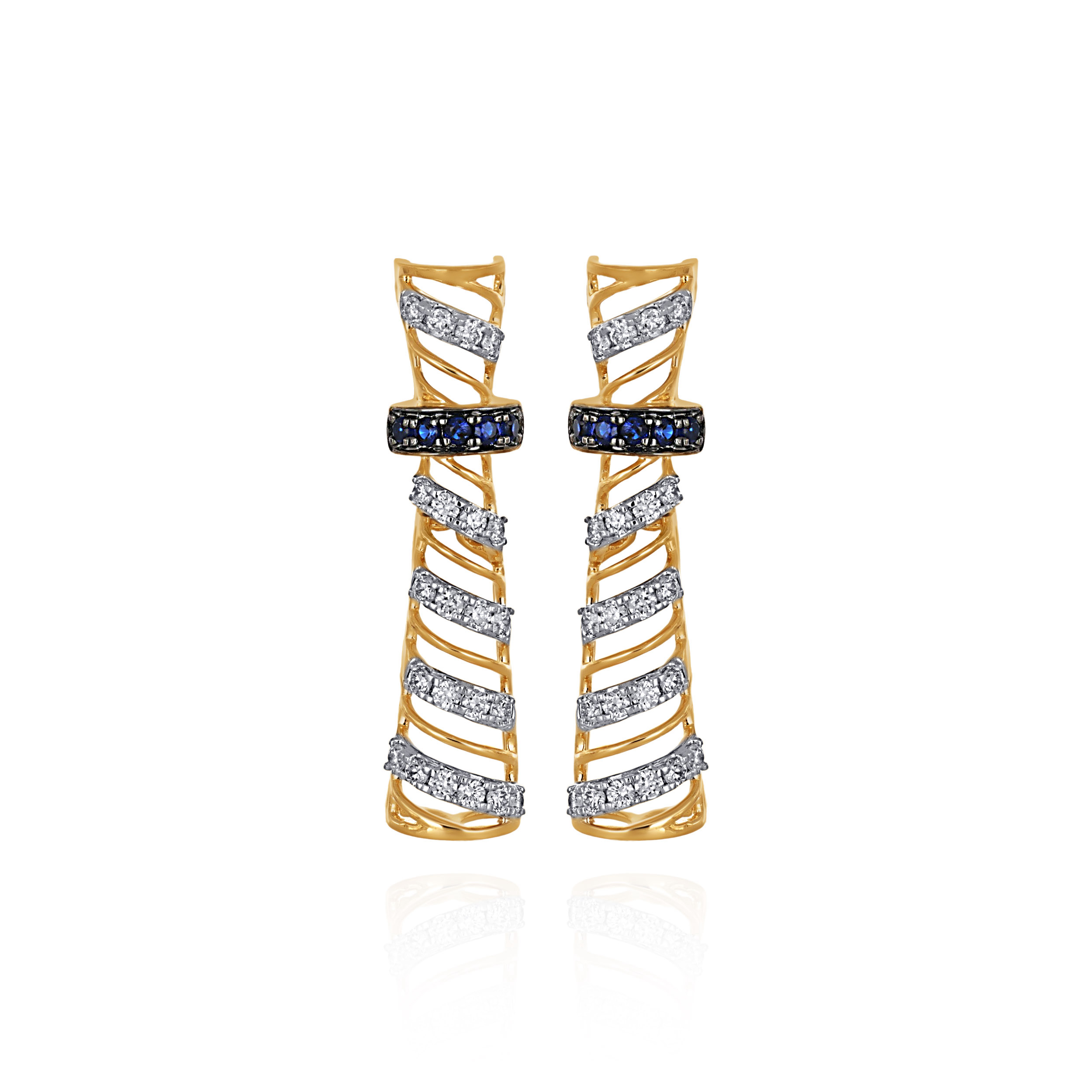 Azure Embrace Diamond Drop Earrings - Senco Gold and Diamonds