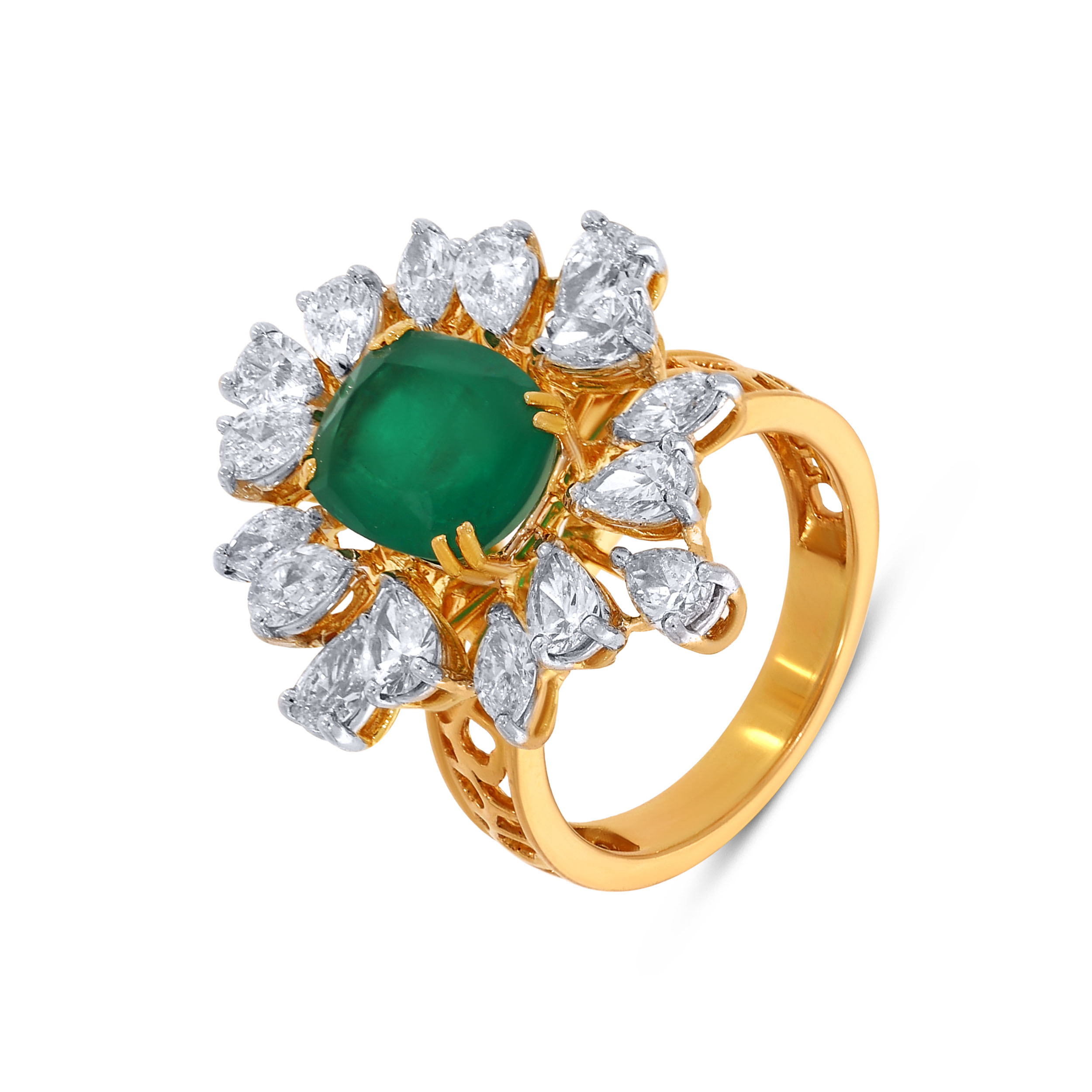 18K Yellow Gold Diamond Ring-DLR-D000784650 - Senco Gold and Diamonds