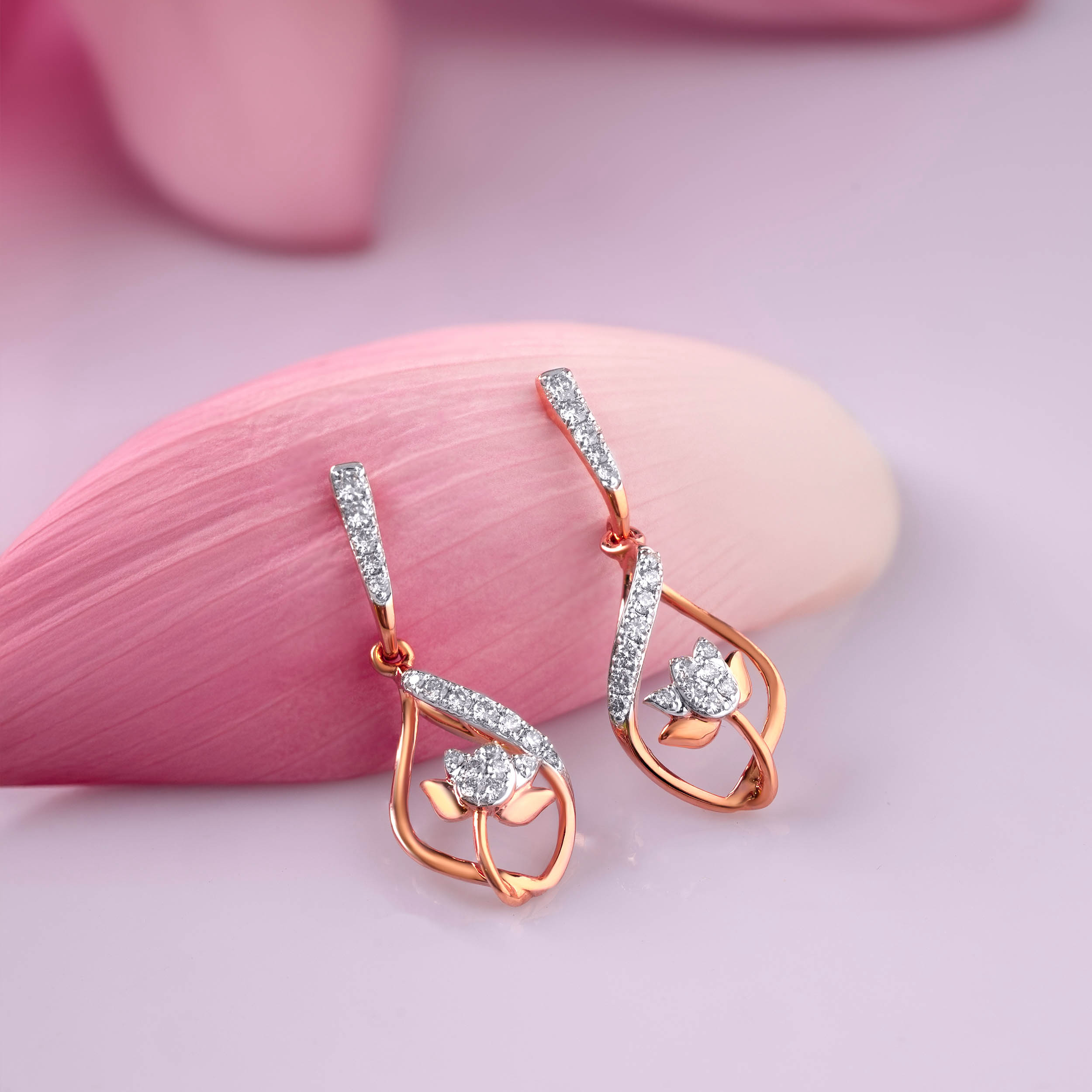 Eternal Flower Diamond Earrings - Senco Gold and Diamonds