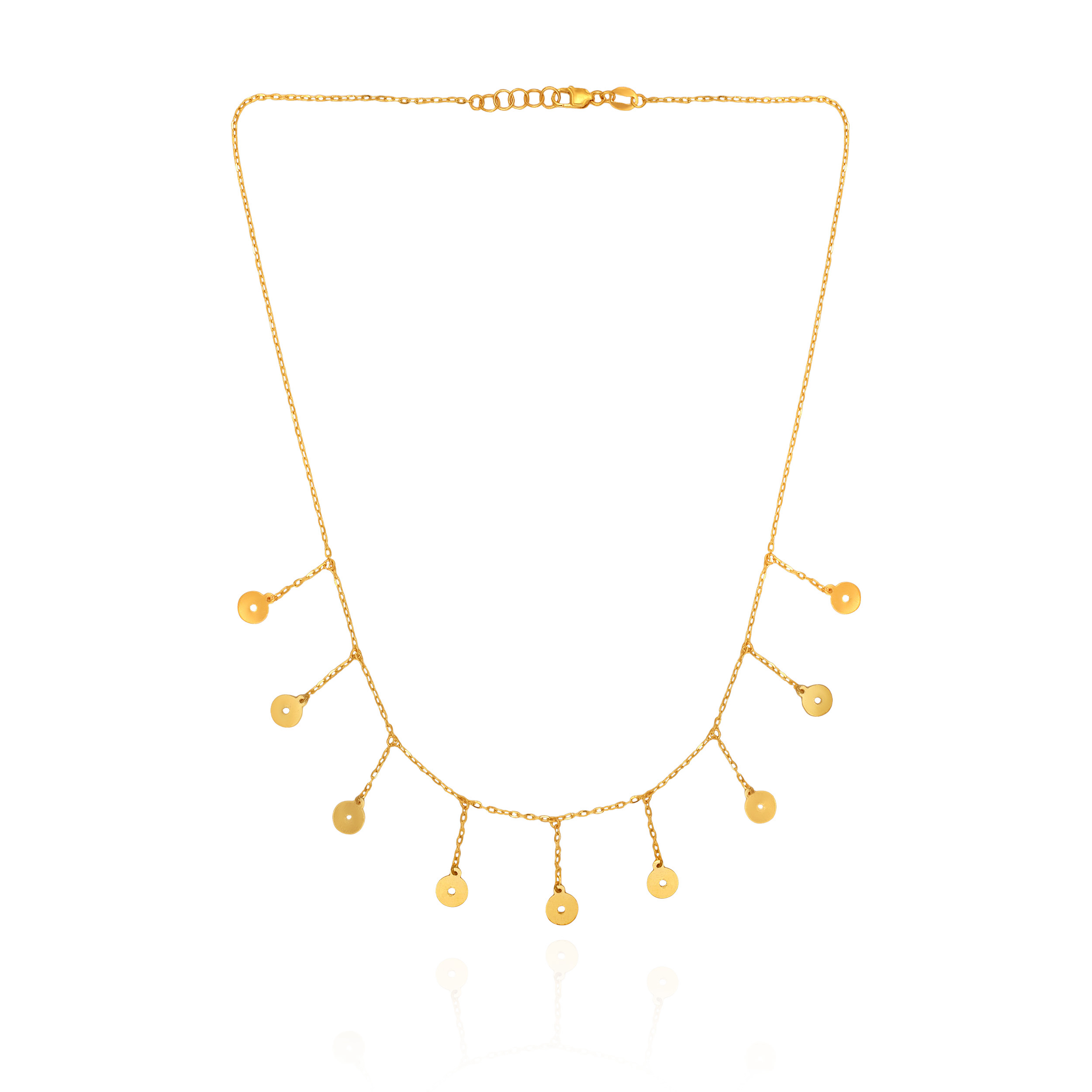 SunSpark Drop Gold Chain - Senco Gold and Diamonds