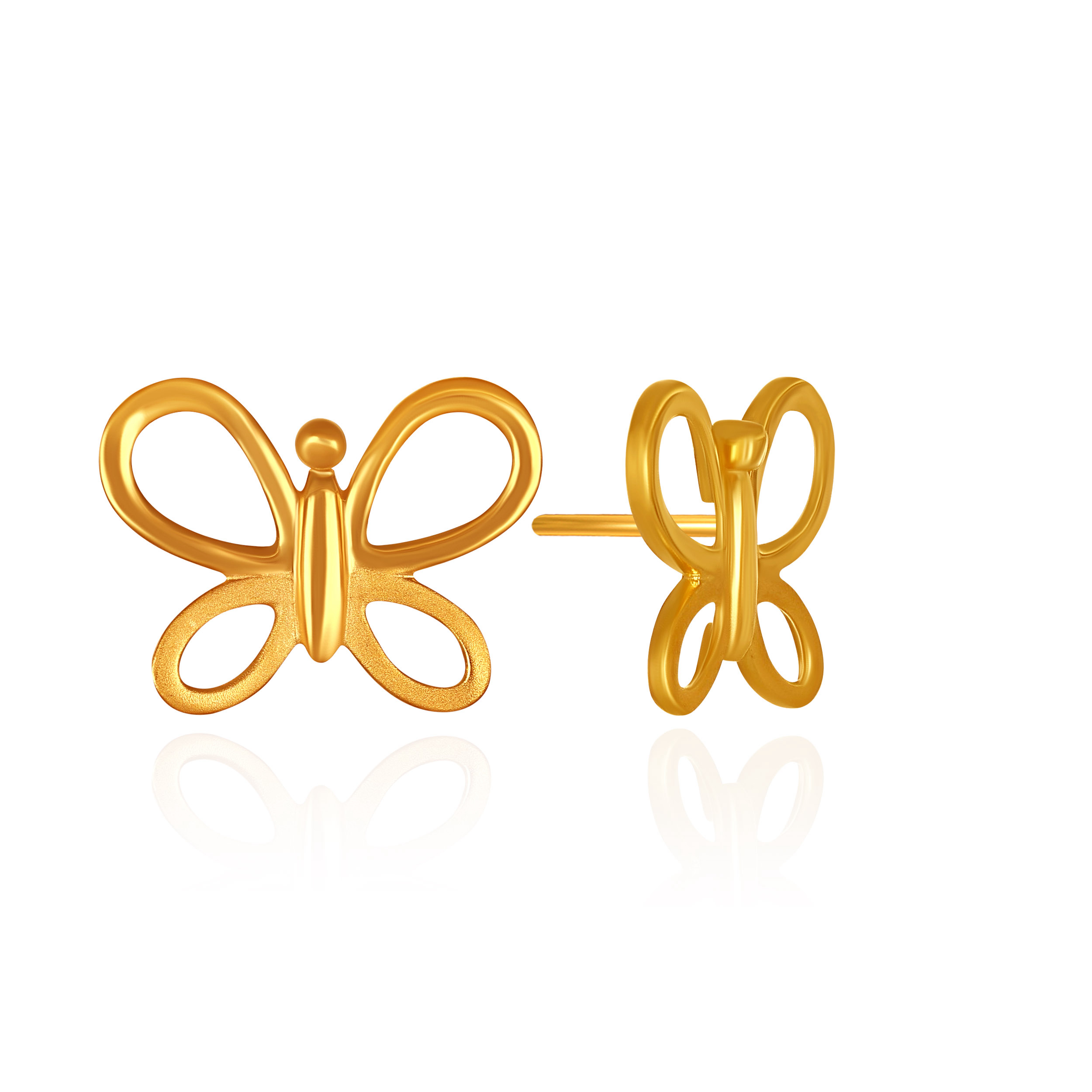 Whimsy Wings Gold Studs - Senco Gold and Diamonds