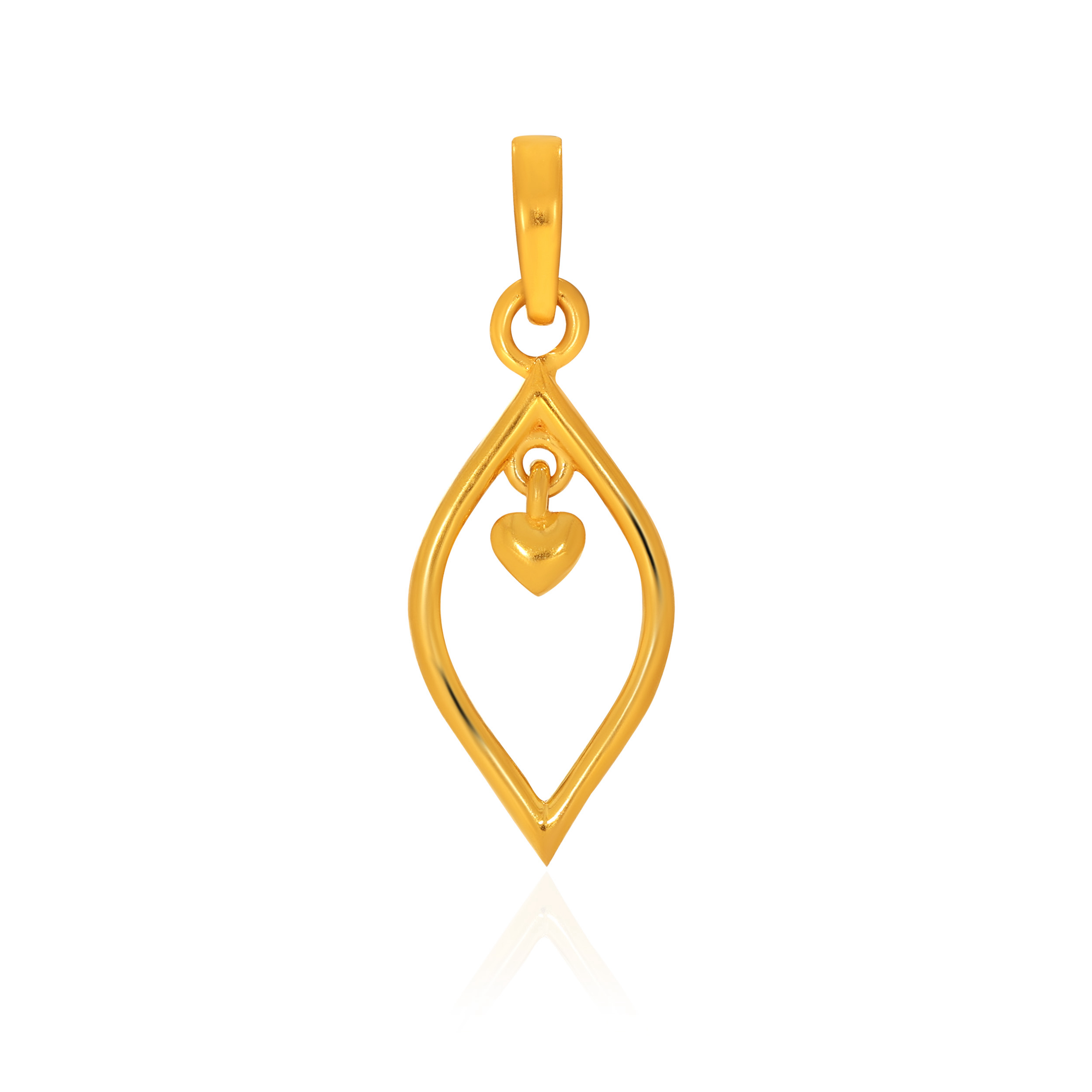 Marquise Heart Gold Pendant - Senco Gold and Diamonds