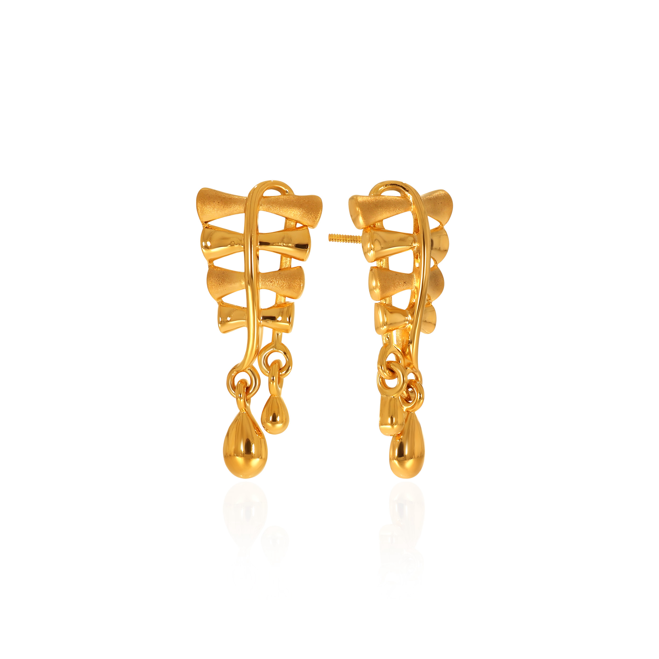 Conifer Cone Gold Studs - Senco Gold and Diamonds