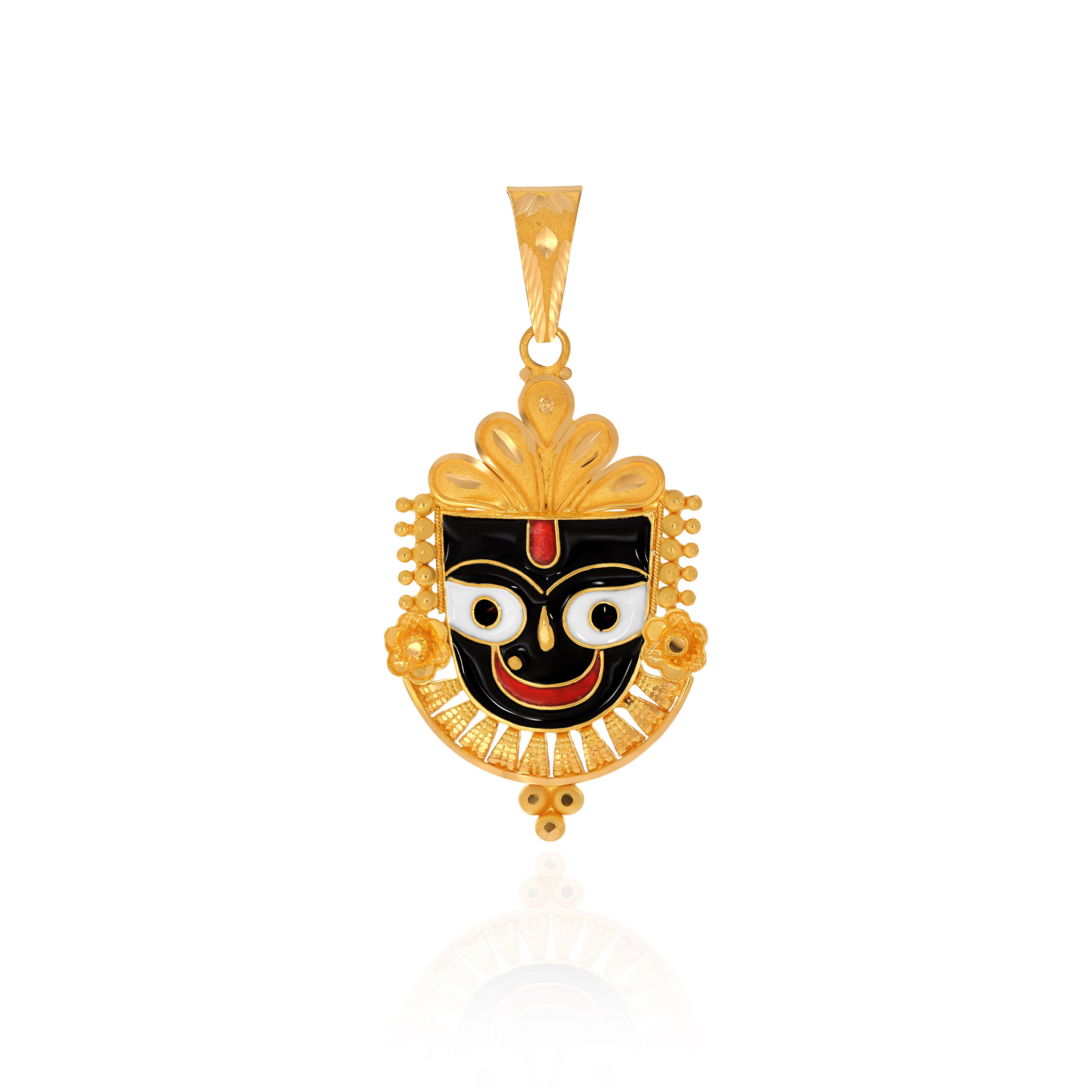 Trinity Hues Jagannath Gold Pendant - Senco Gold and Diamonds