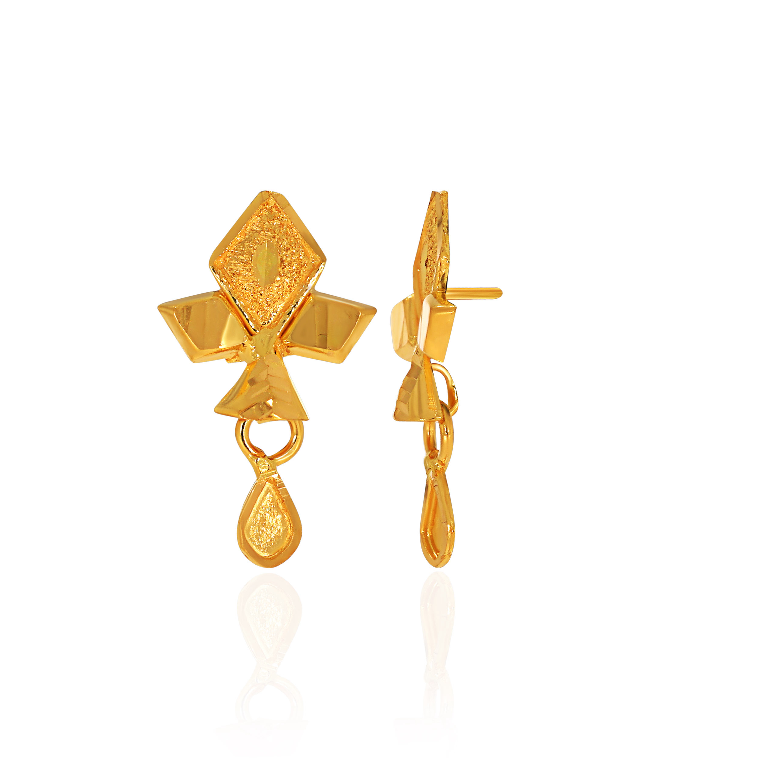 22K Yellow Gold Gold Drop Earrings-GP-D000712562 - Senco Gold and Diamonds