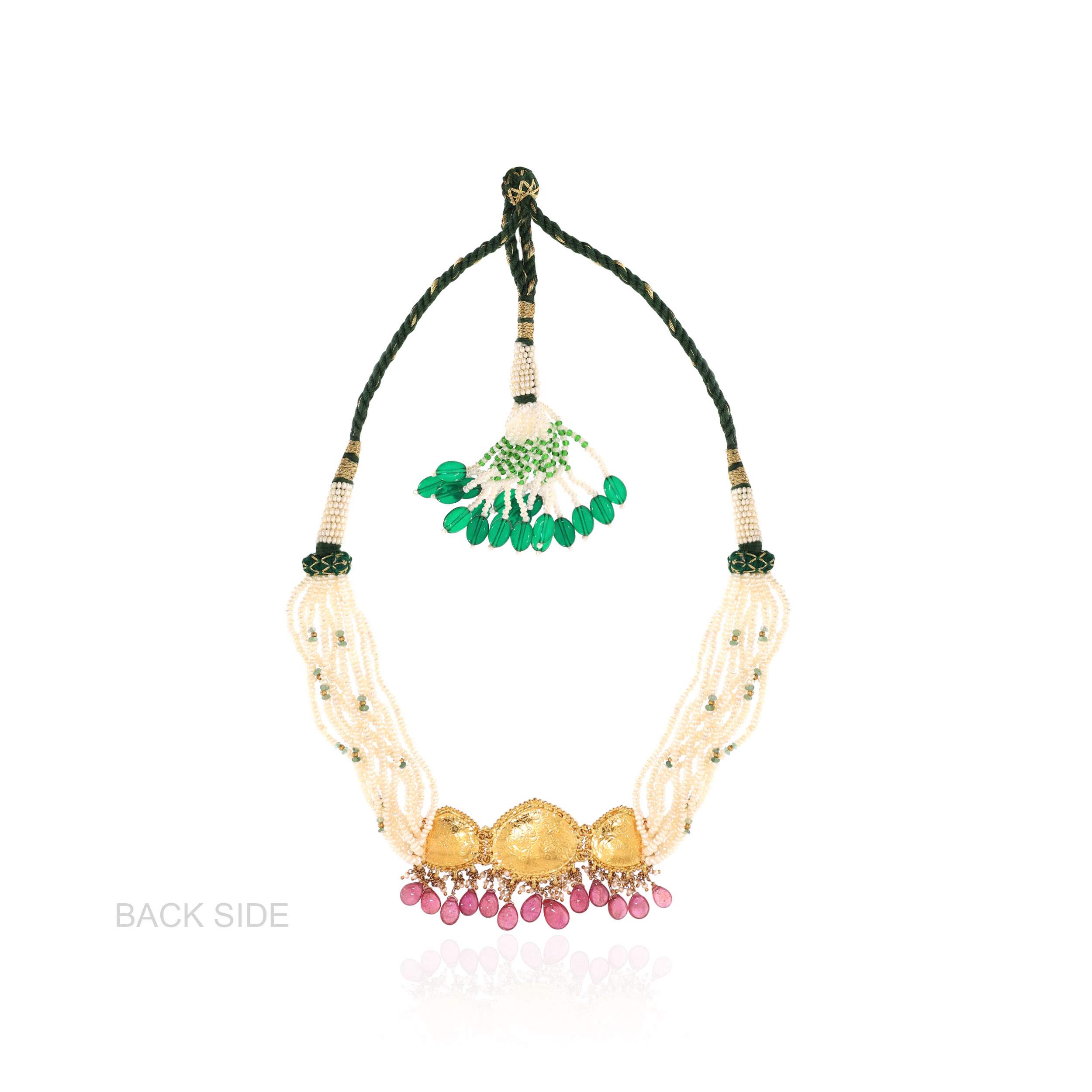 22K Yellow Gold Kundan Necklace-GN-D000788449 - Senco Gold and Diamonds