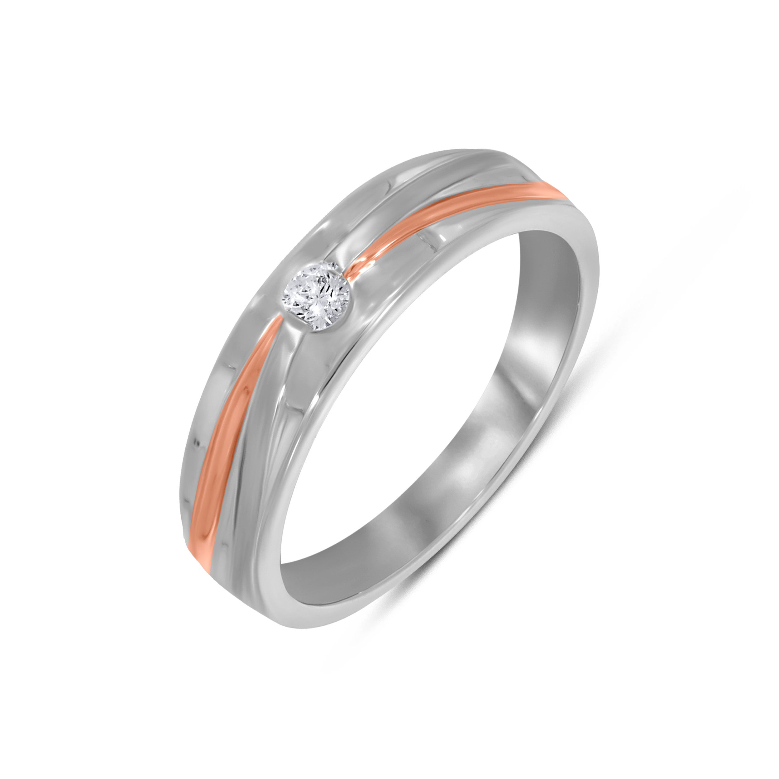 Linear Glow Men's Platinum Ring - Senco Gold and Diamonds