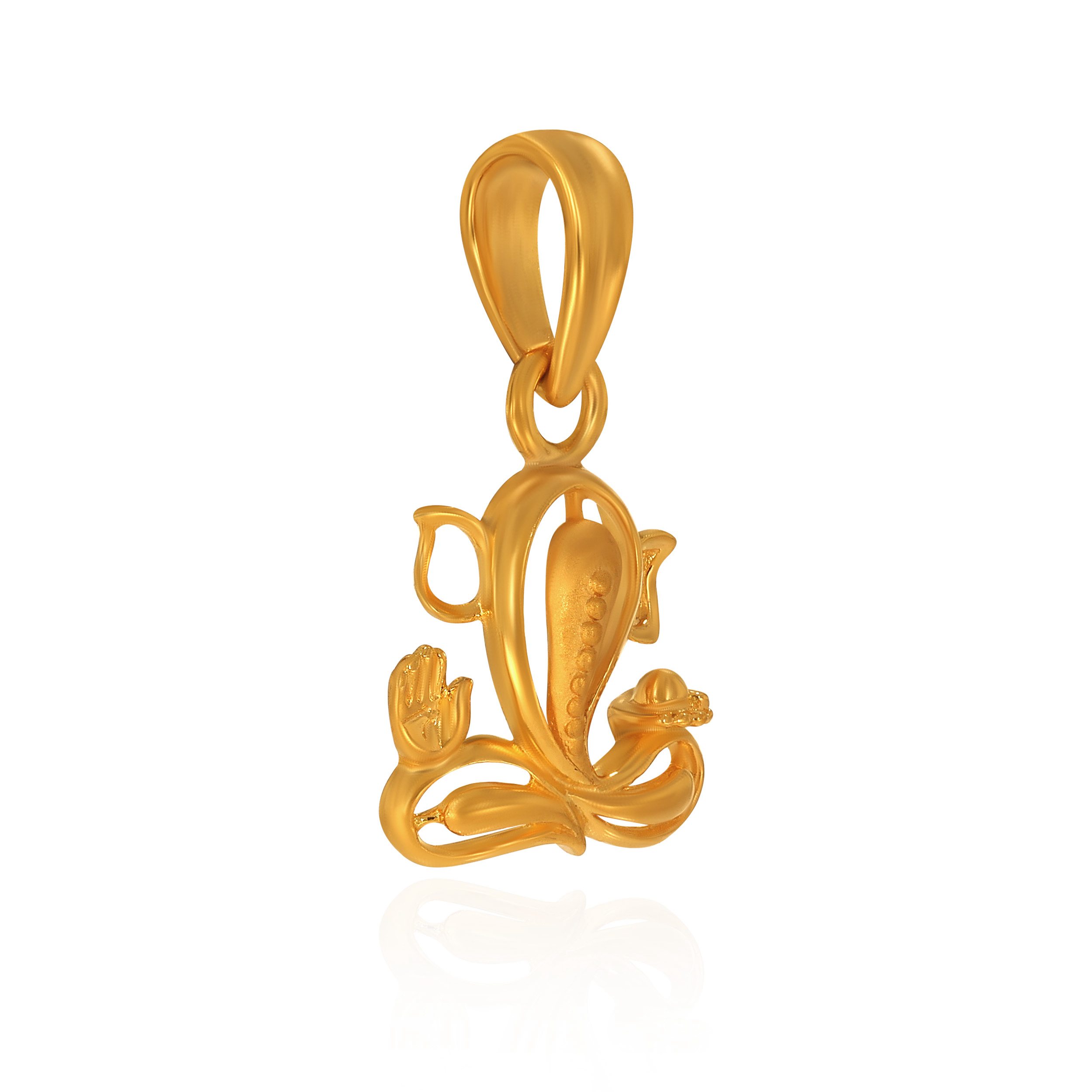 Contemporary Vighnaharta Gold Pendant - Senco Gold and Diamonds