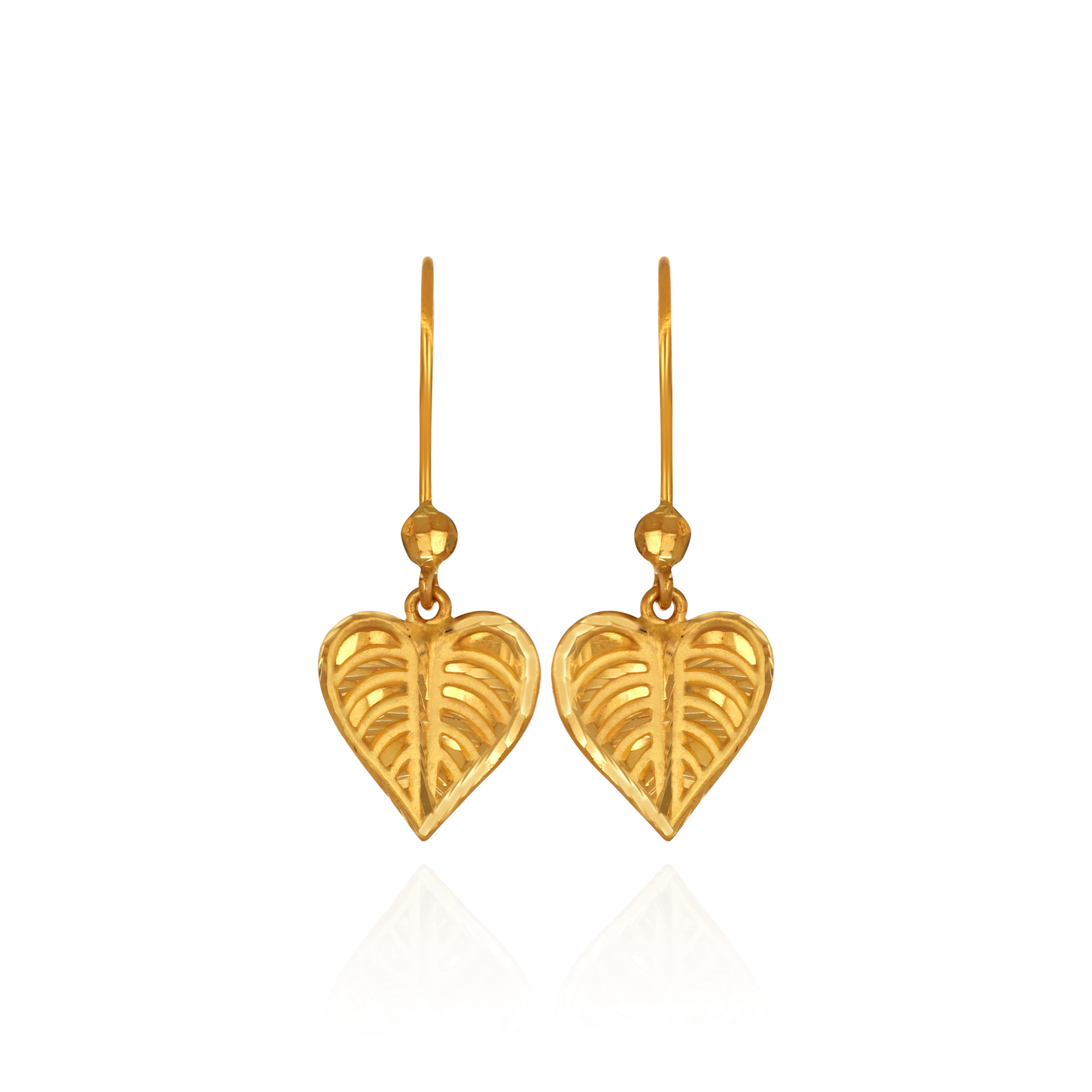 Leafy Wisp Gold Drops - Senco Gold and Diamonds