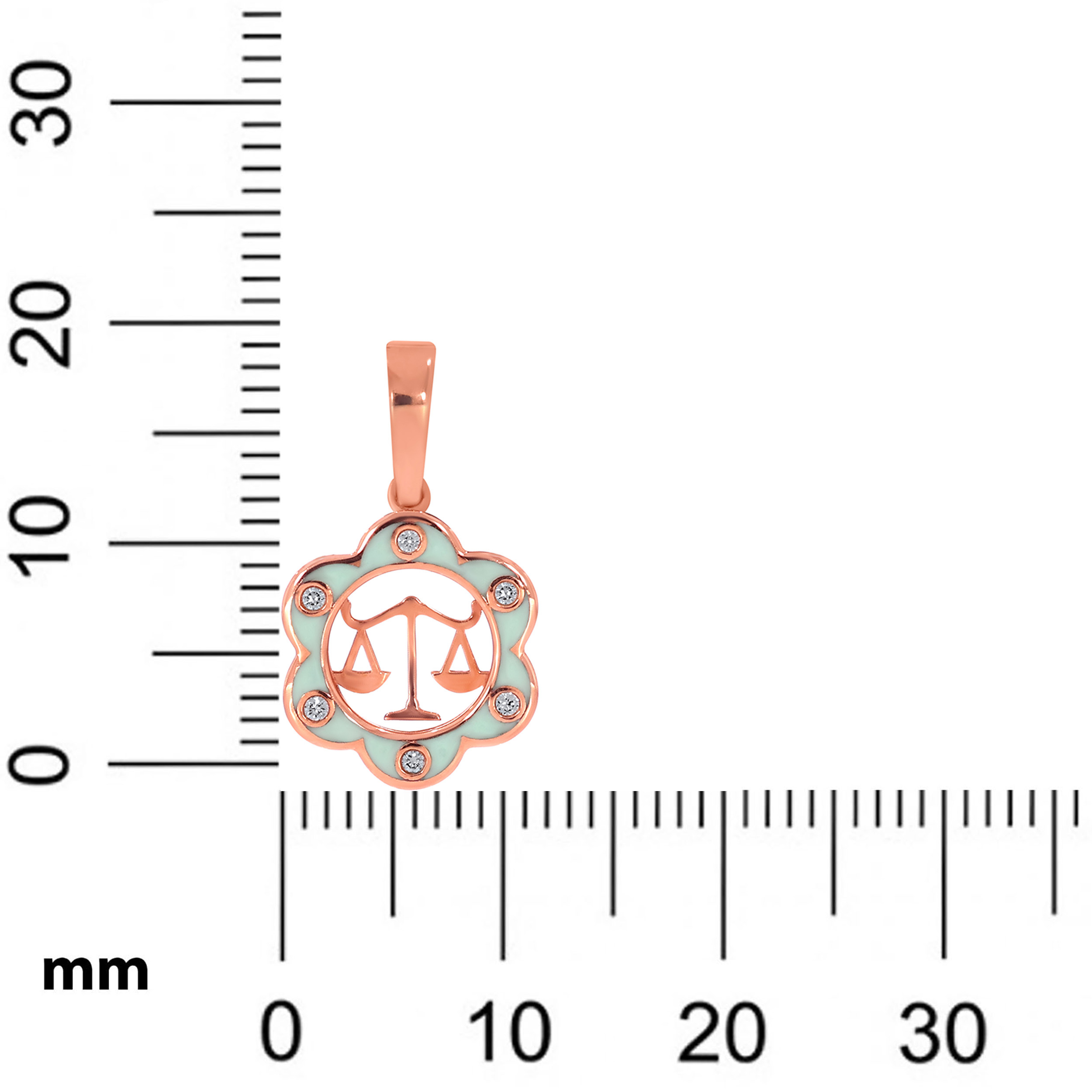 Libra Celestial Balance Diamond Pendant - Senco Gold and Diamonds