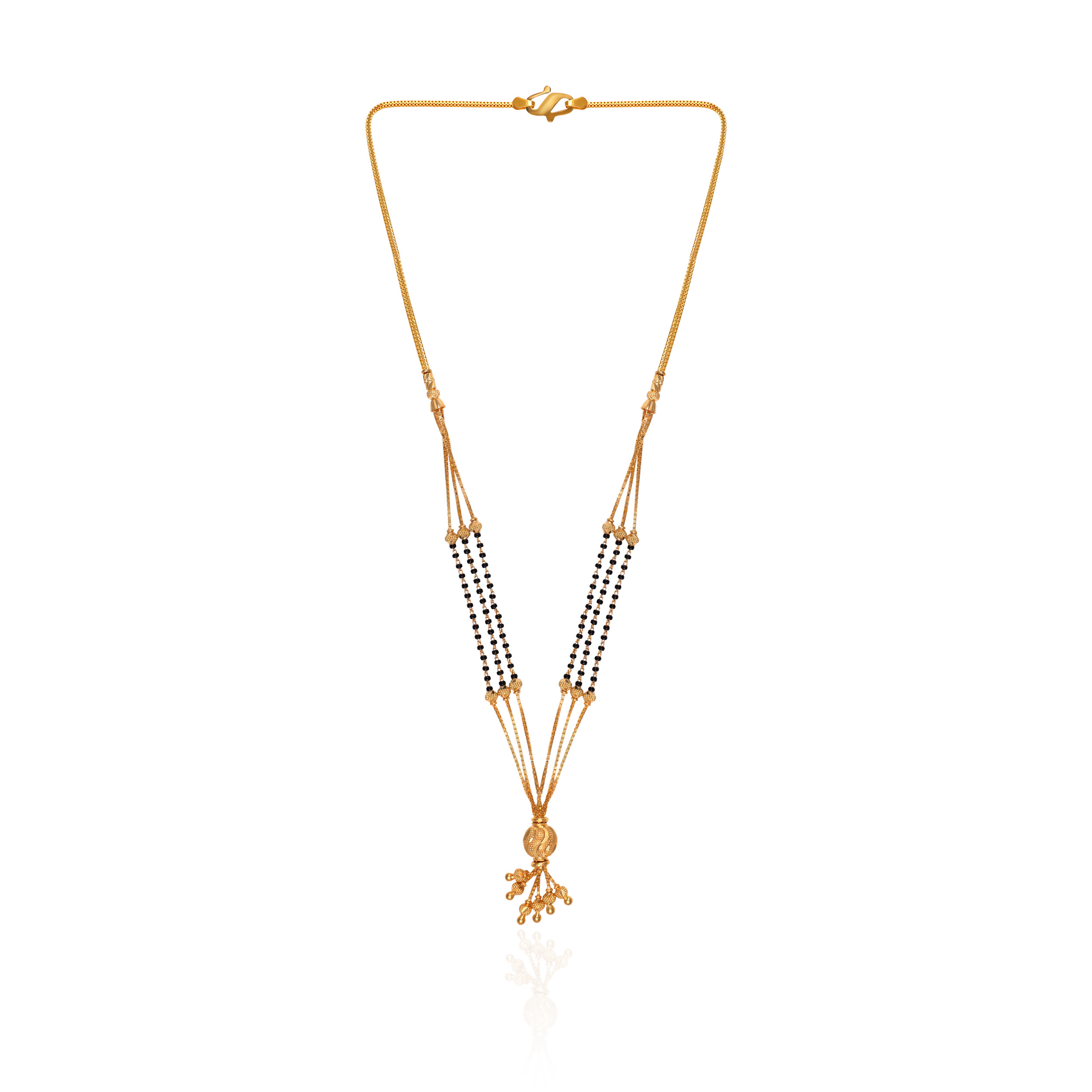Golden Unity Beaded Mangalsutra - Senco Gold and Diamonds