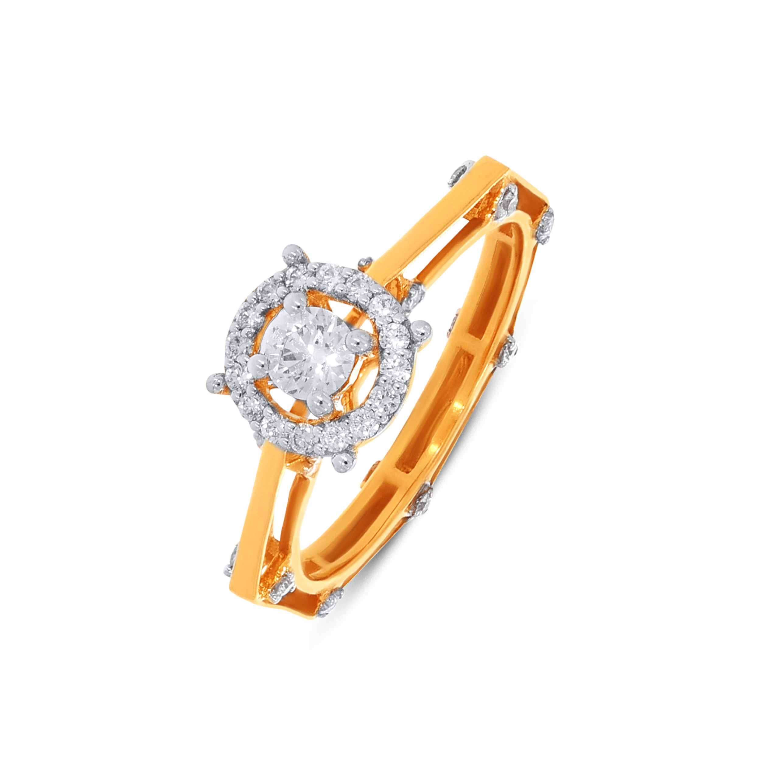 18K Yellow Gold Diamond Ring-DLR-D000634945 - Senco Gold and Diamonds